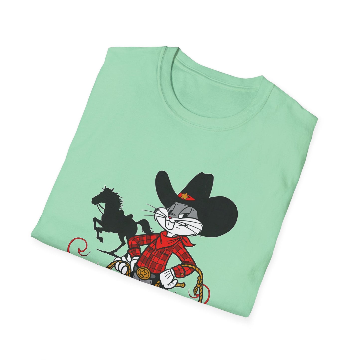 Cartoon Bunny Graphic Unisex Cotton Animal Animation Artwork Design Tee 1