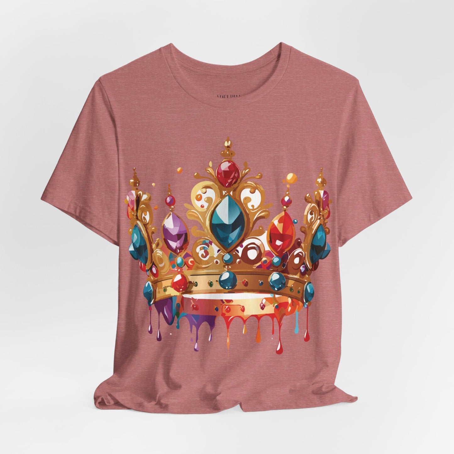 Adelpha Vintage Inspired Graphic Tee Crown Shirt Unisex Short Sleeve Art Design Edition