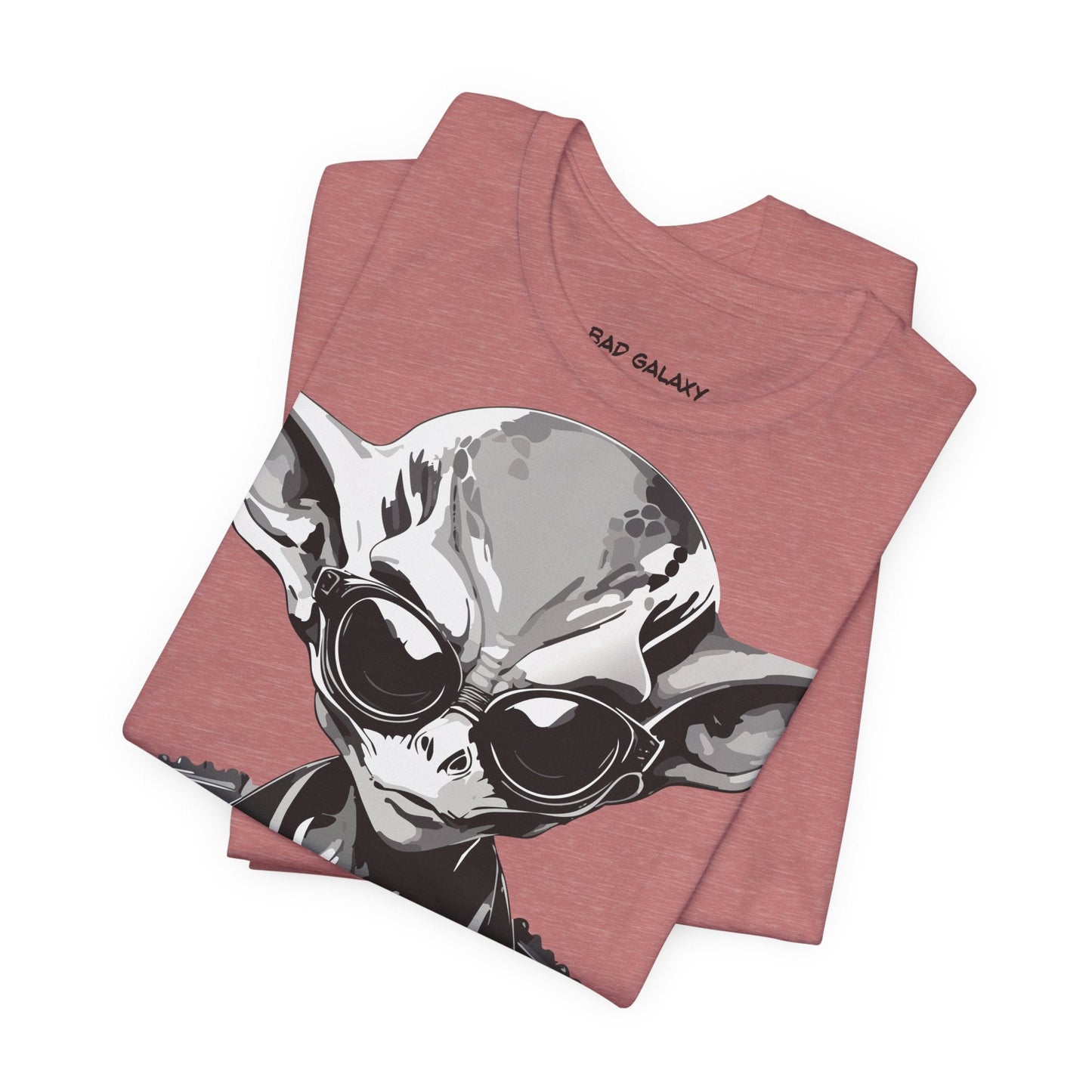 Alien Tee Shirt From Bad Galaxy Made To Order 100 Percent Cotton Eco Friendly Inks USA Designed