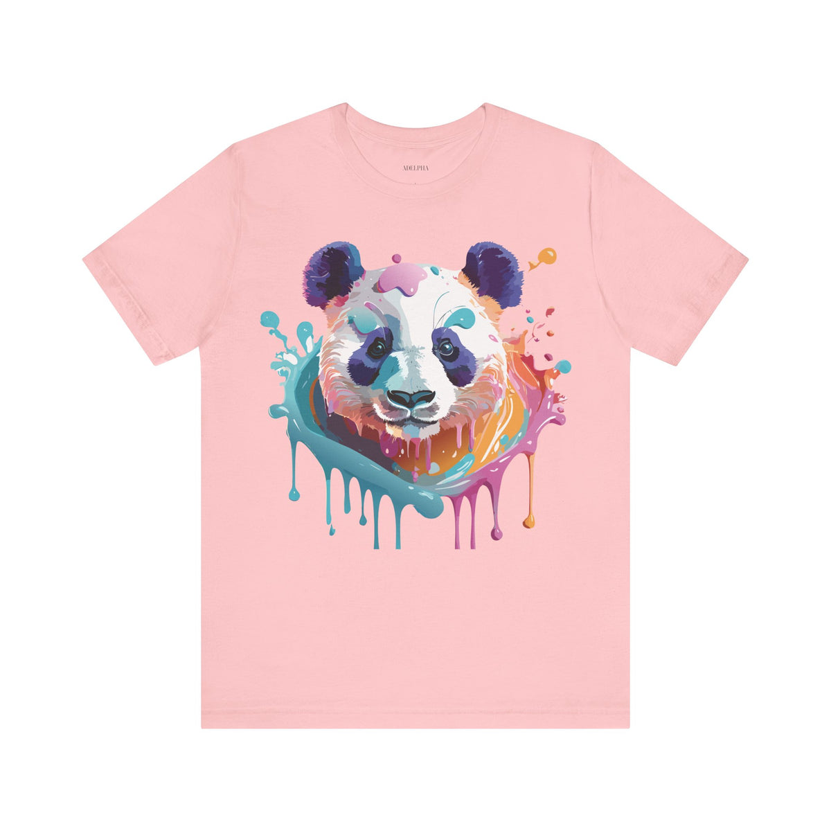 Panda Graphic Unisex Cotton Bella+Canvas Tee with Art Animal Design e145