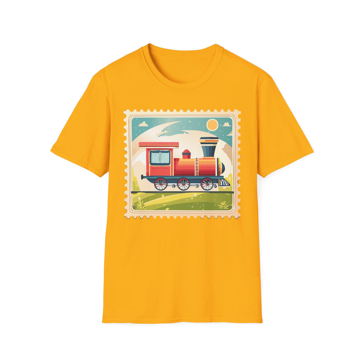 Vintage Steam Train T-Shirt | Retro Locomotive Graphic Tee Unisex 100 Cotton Gildan T-Shirt