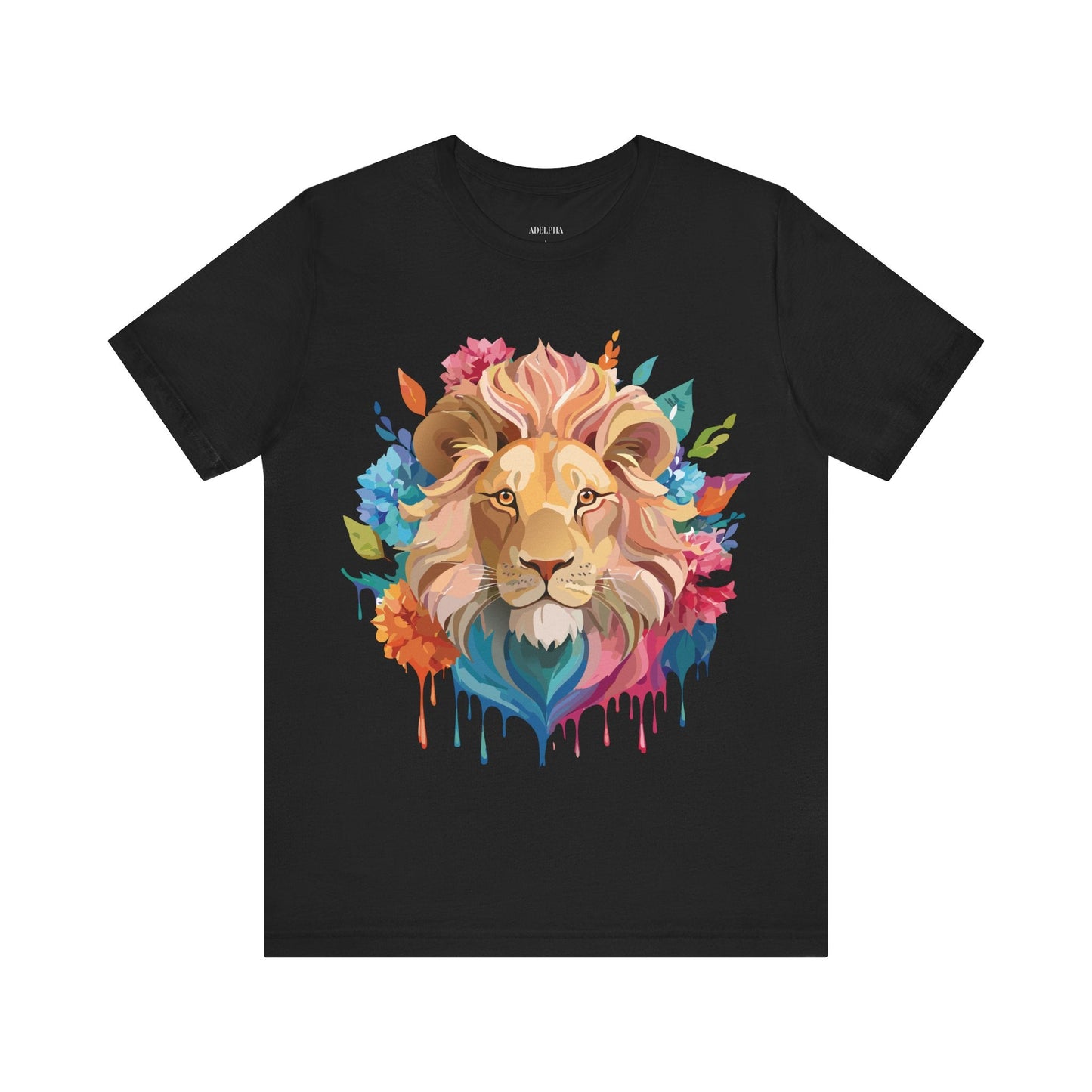 Lion Graphic Tee Unisex Jersey Short Sleeve Shirt With Vintage Adelpha Artwork Design
