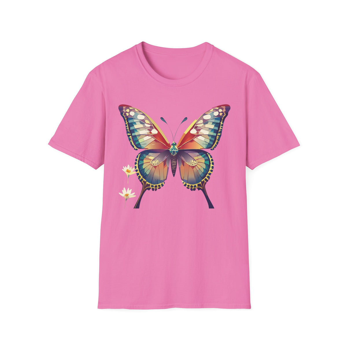 Butterfly Watercolor T-Shirt — Vibrant Multicolor Butterfly Tee for Spring Graphic Tee Unisex 100 Cotton Gildan T-Shirt