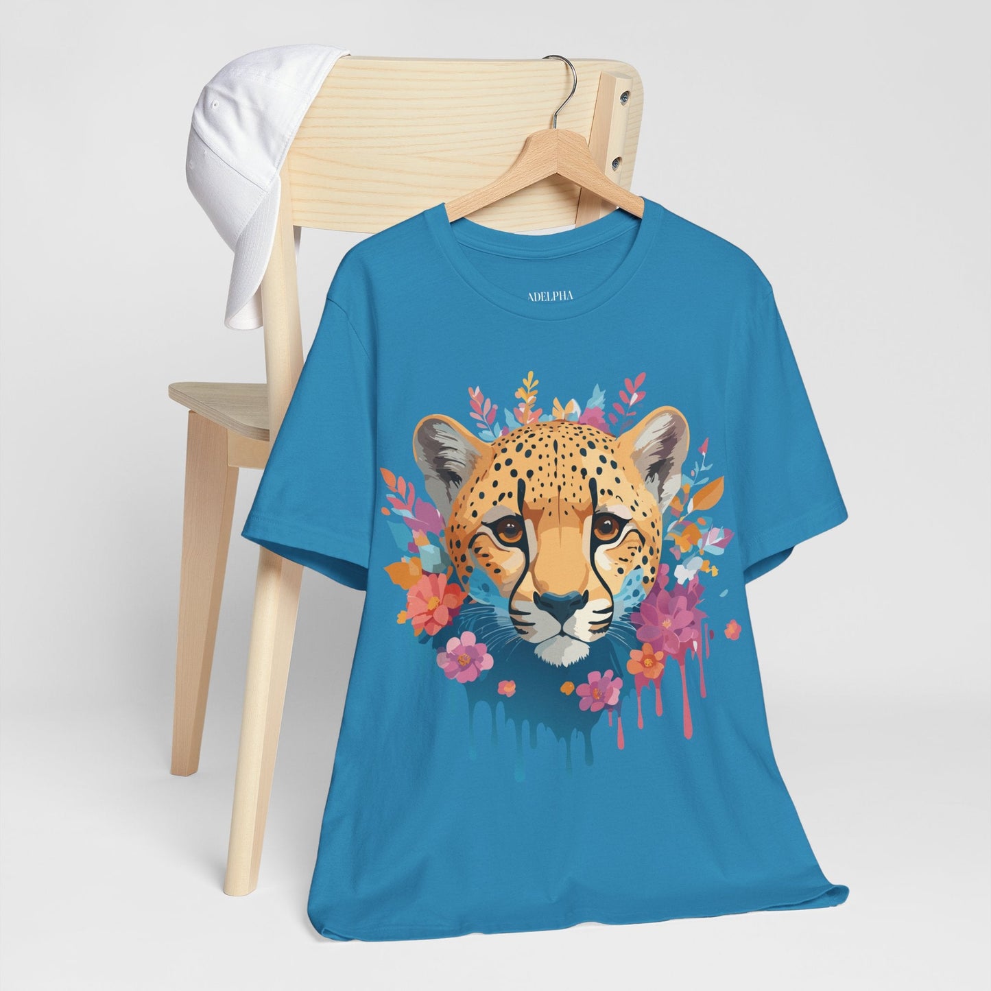 Adelpha Cheetah Graphic Tee Unisex Vintage Inspired Artwork Short Sleeve Jersey