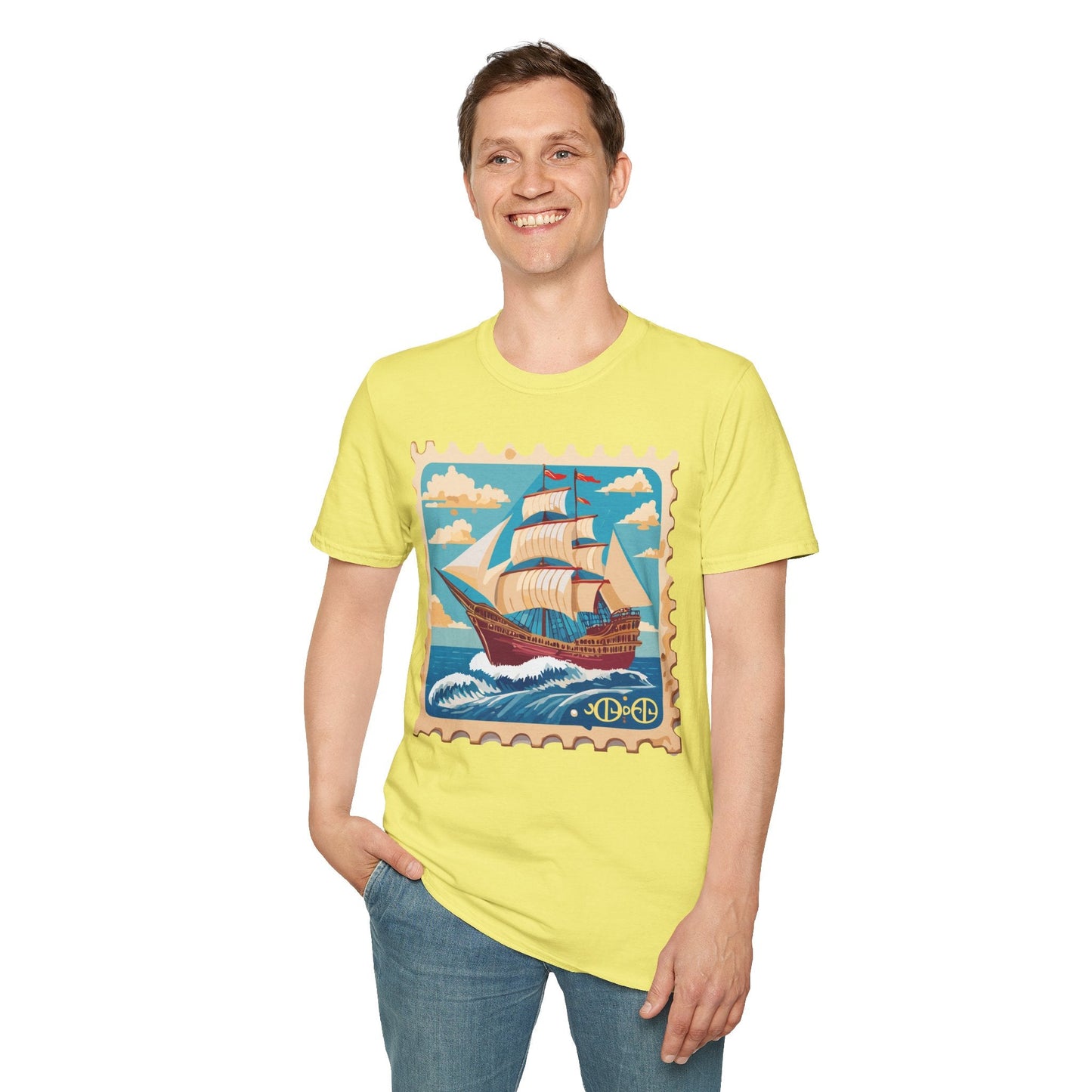 Ship T Shirts Frigate Vessel Tee Unisex Softstyle Gildan 64000 100 Percent Cotton