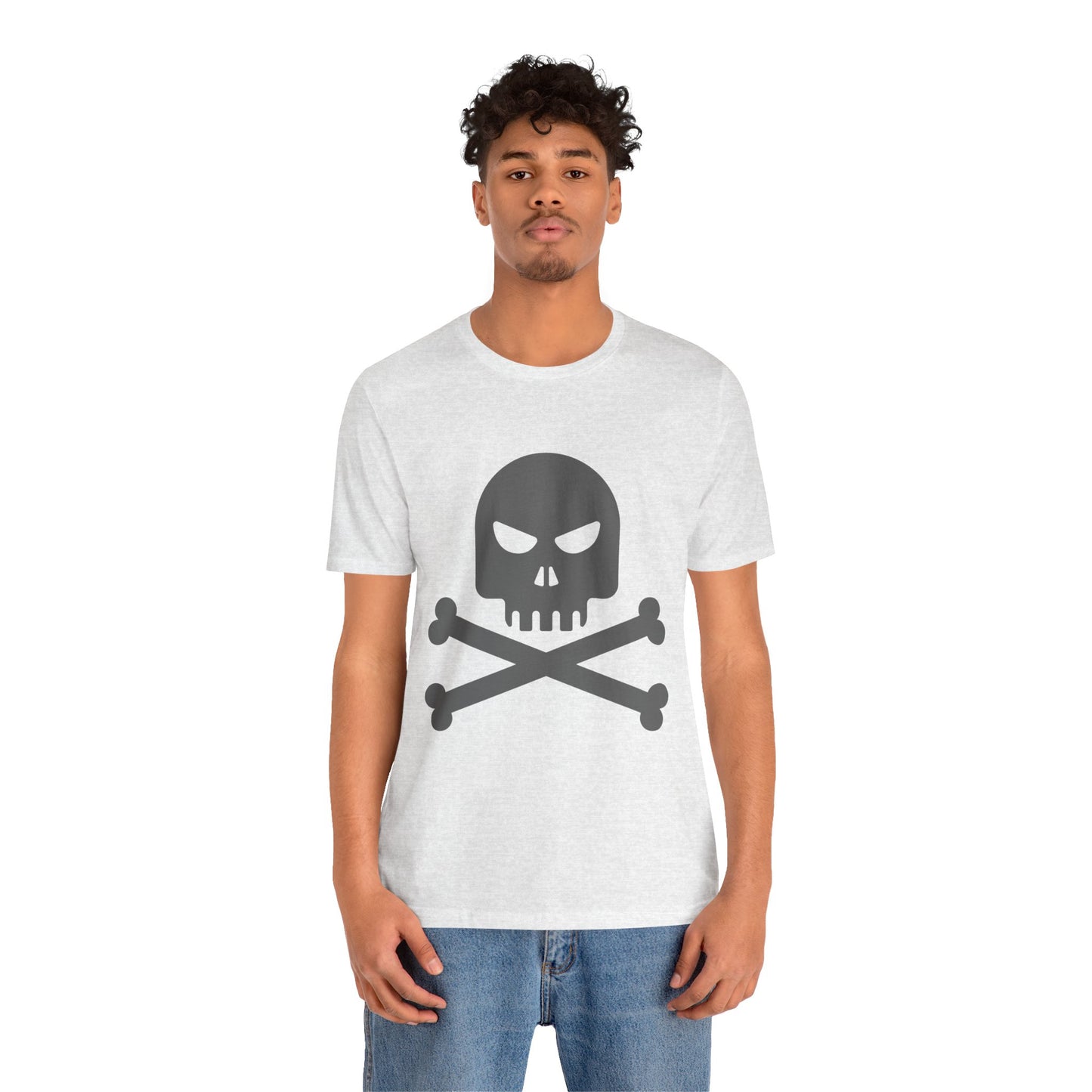 Unisex-T-Shirt aus Baumwolle mit Totenkopf