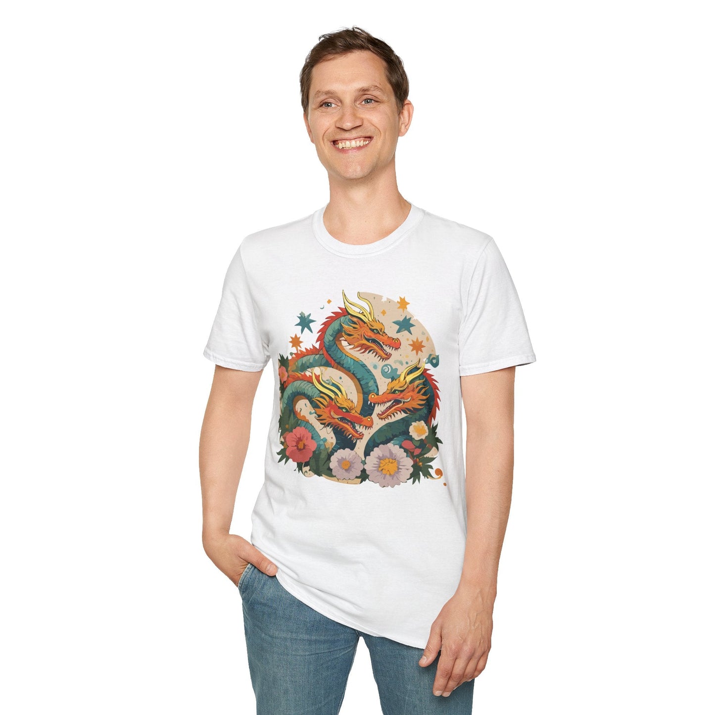 Dragon Graphic Unisex 100 Cotton Tee with Animal Artwork Design 10