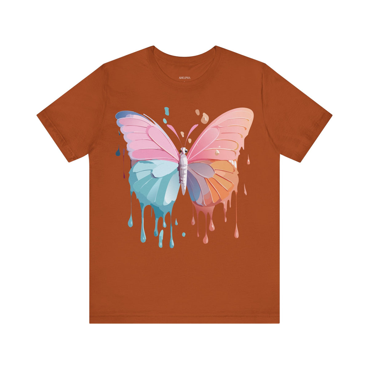 Butterfly Graphic Unisex Cotton Bella+Canvas Tee with Art Design n61