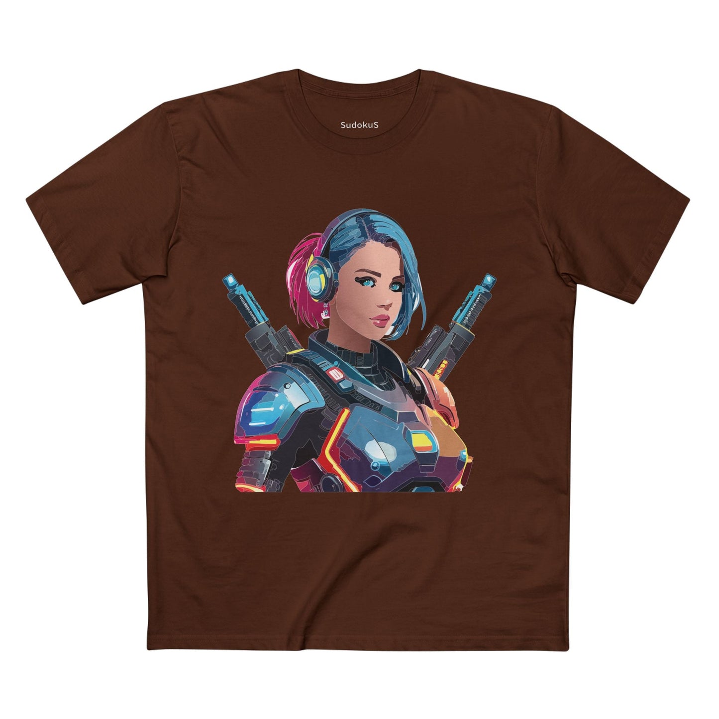Army-woman Graphic Unisex 100 Cotton Staple Tee 8