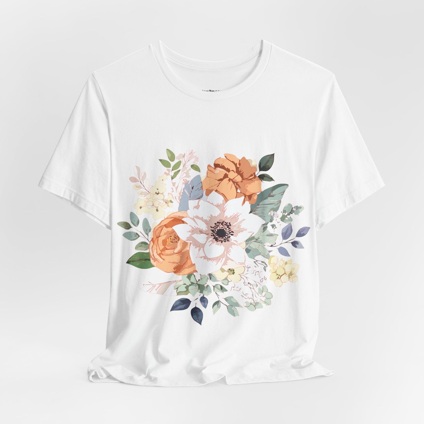 Unisex Floral Shirt Jersey Short Sleeve Tee Lightweight Breathable Flowers Collection Retro2Nova