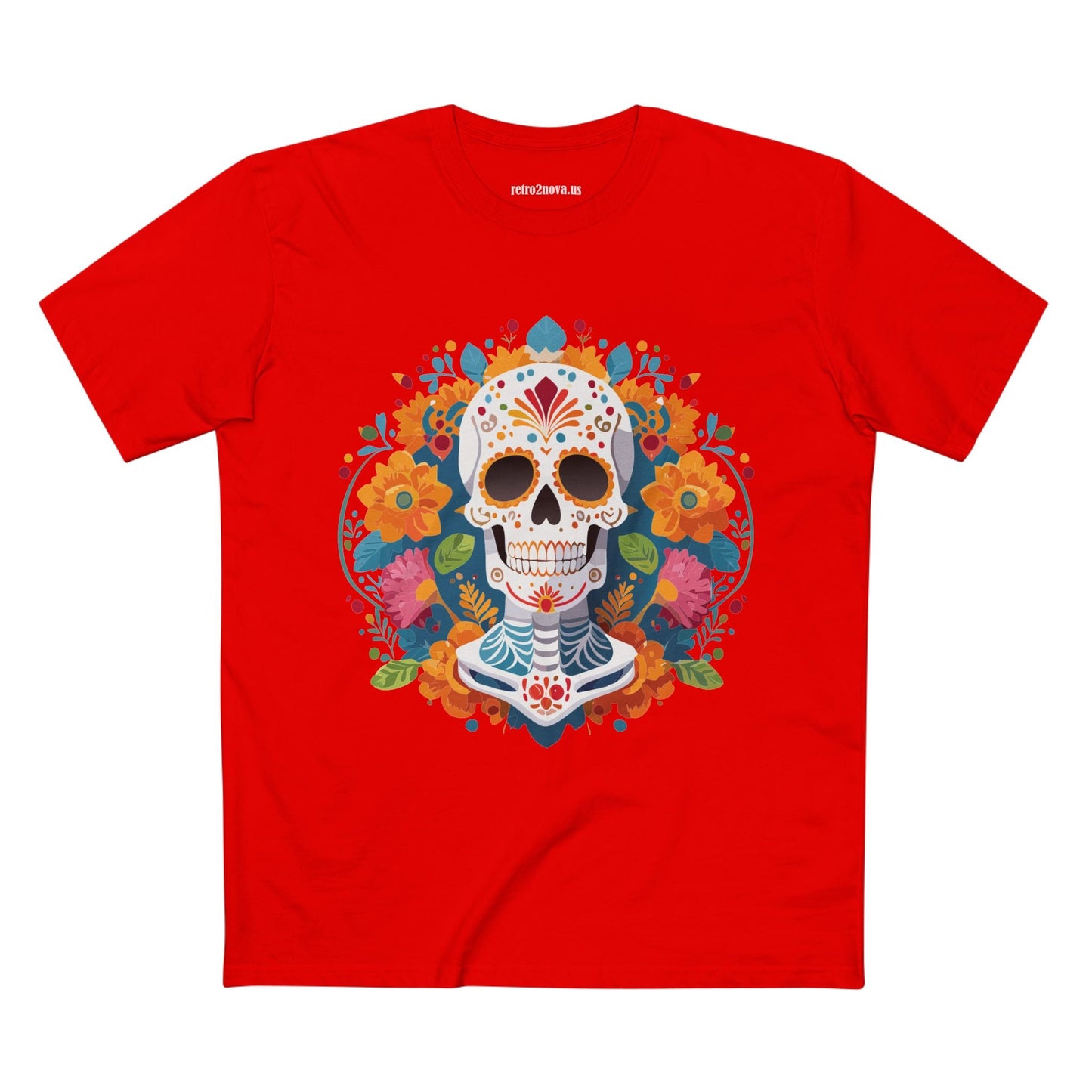 Skull Shirt Unisex Skeleton Tee Premium Cotton Staple With Original Art Design Retro2Nova