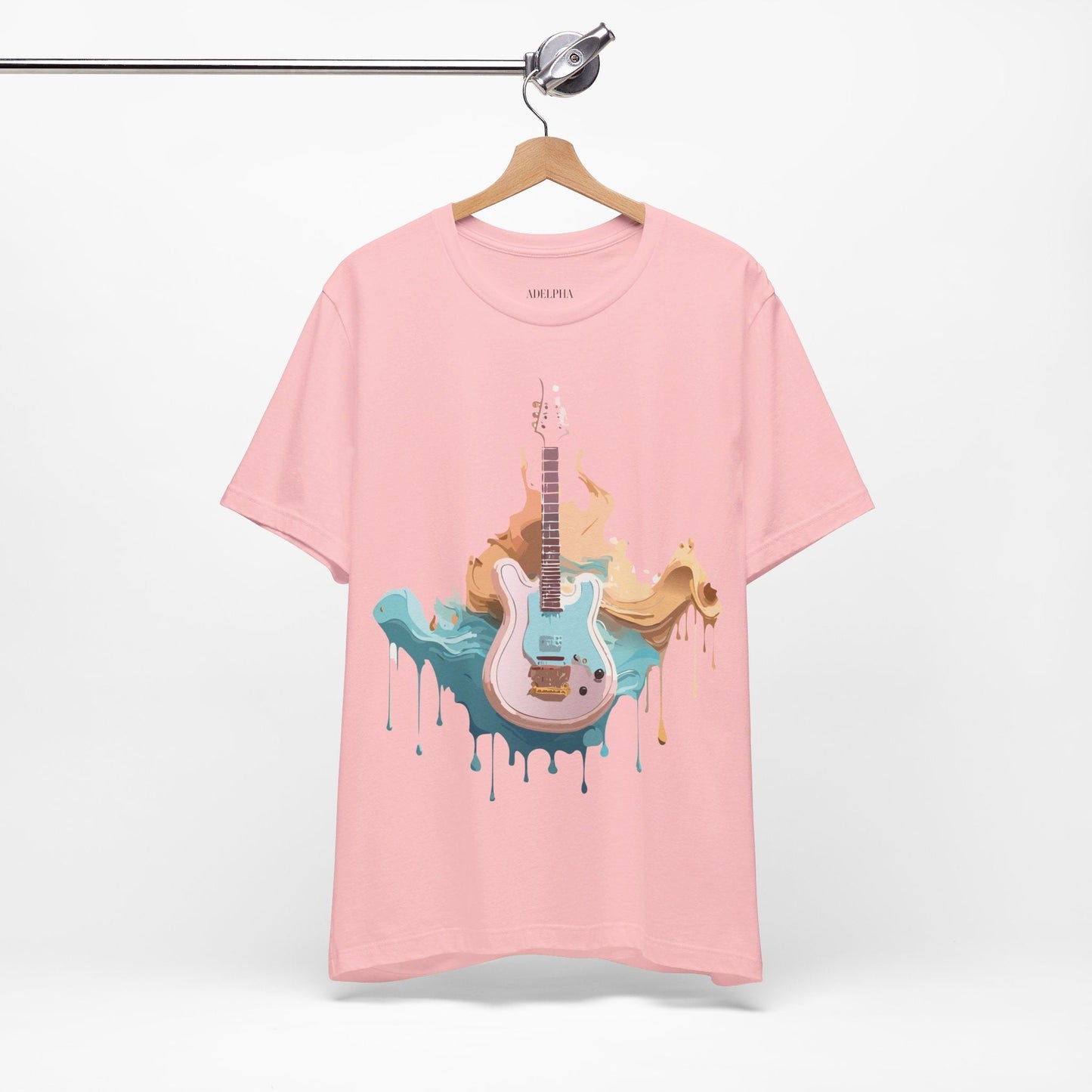 Music Graphic Unisex 100 Cotton Vintage Art with Musical Elements Tee 46