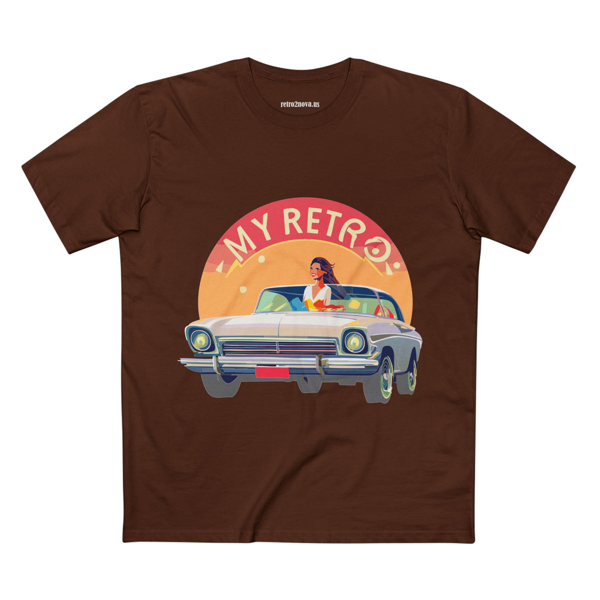 Retro Car Vintage Graphic Tee Staple Unisex 100 Cotton Tee Shirt - RC-26