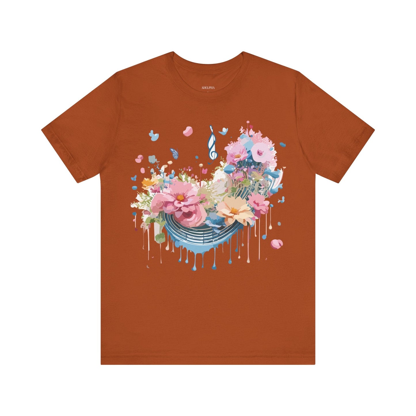 Music Graphic T Shirt Unisex Short Sleeve Jersey Tee Adelpha Vintage Inspired Art