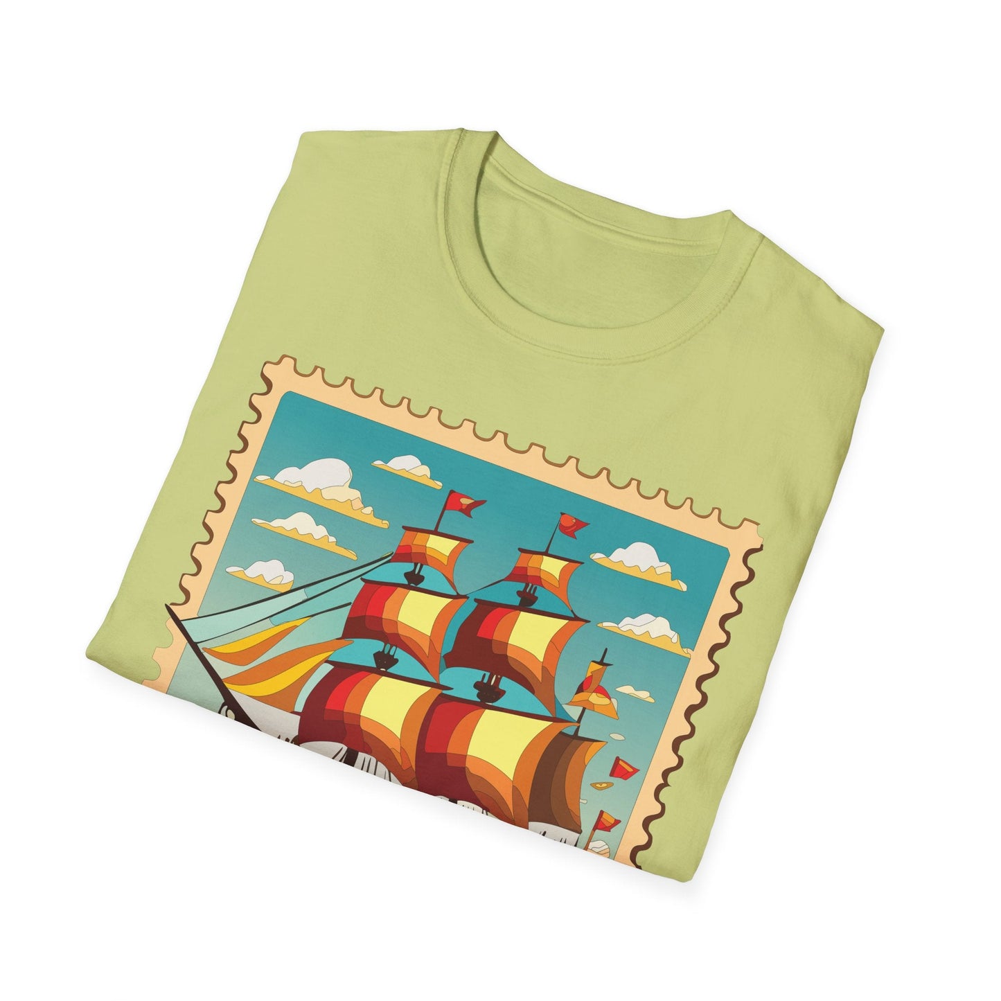Unisex Softstyle Short Sleeve T Shirt Gildan 64000 Ring Spun Cotton Vessel Ship Frigate Tee