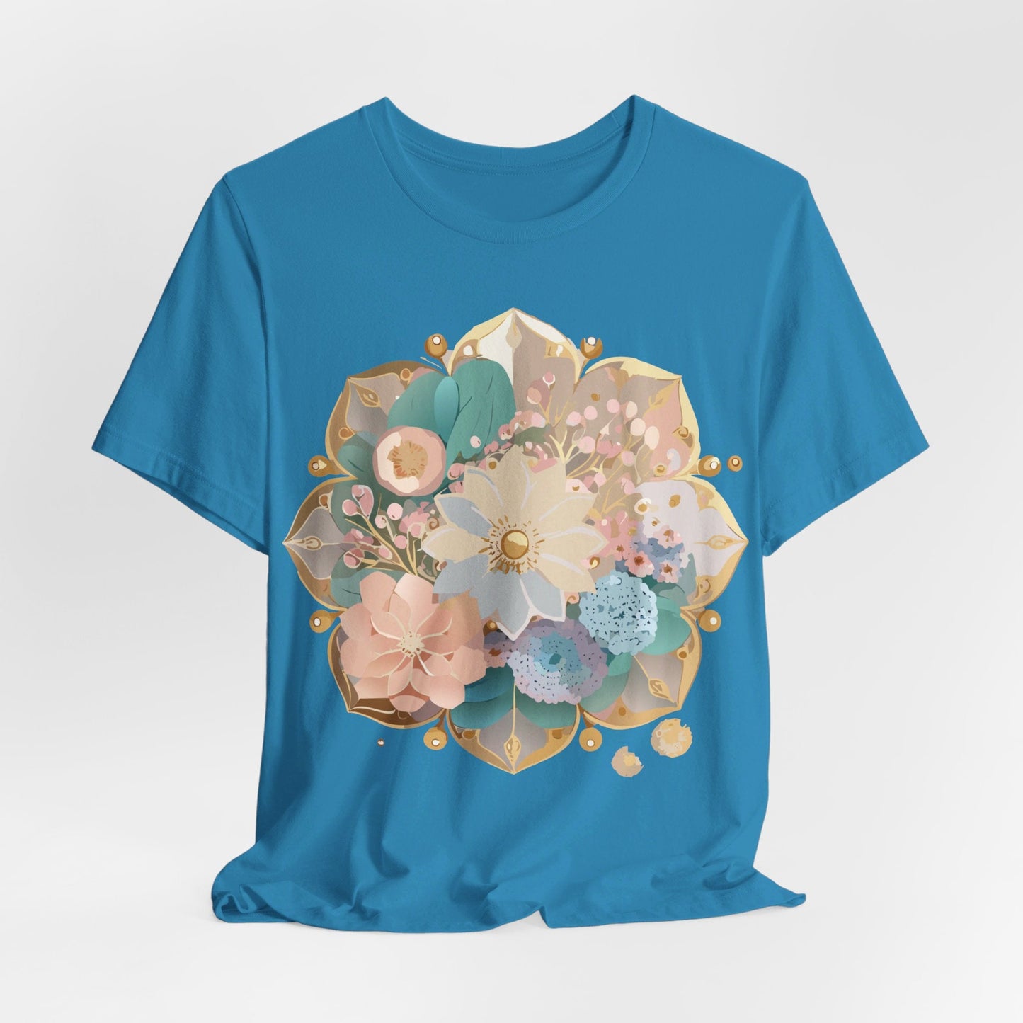 Mandala Graphic Unisex 100 Cotton Vintage Floral Artwork Tee 14