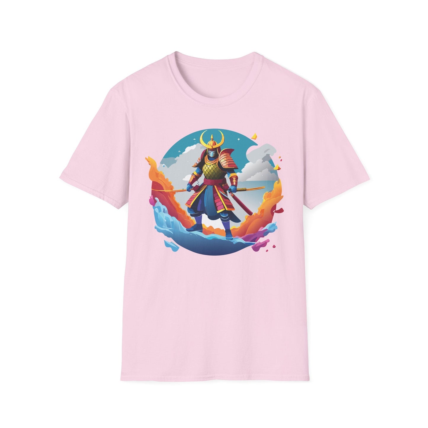Samurai Shirt Unisex Gildan Softstyle 64000 Tee 100 Percent Ring Spun Cotton Lightweight