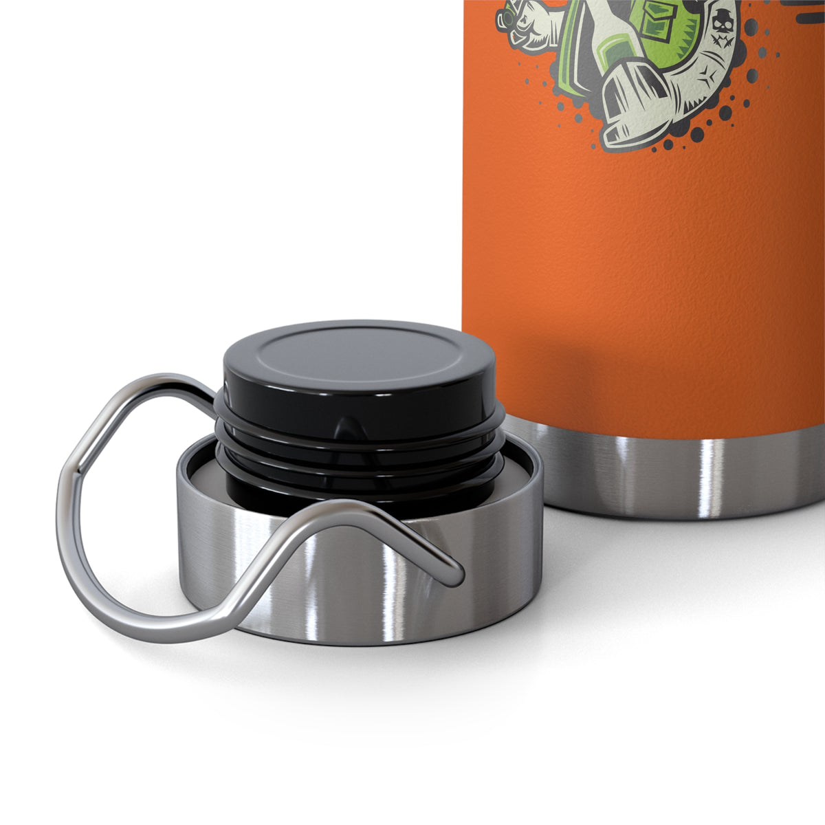 22oz Copper Insulated Water Bottle with Cartoon Design - CV80