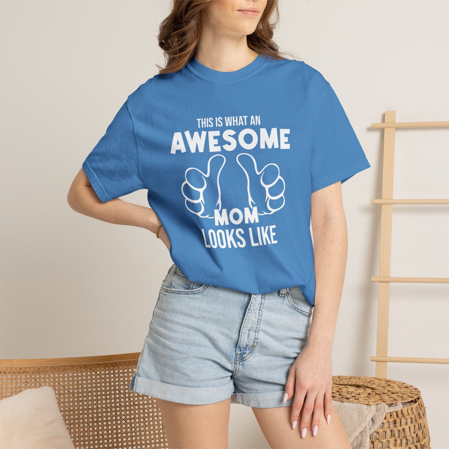 Mom T-shirt Mother's Day Mama Tee Unisex Comfort Colors Garment-Dyed Cotton h25