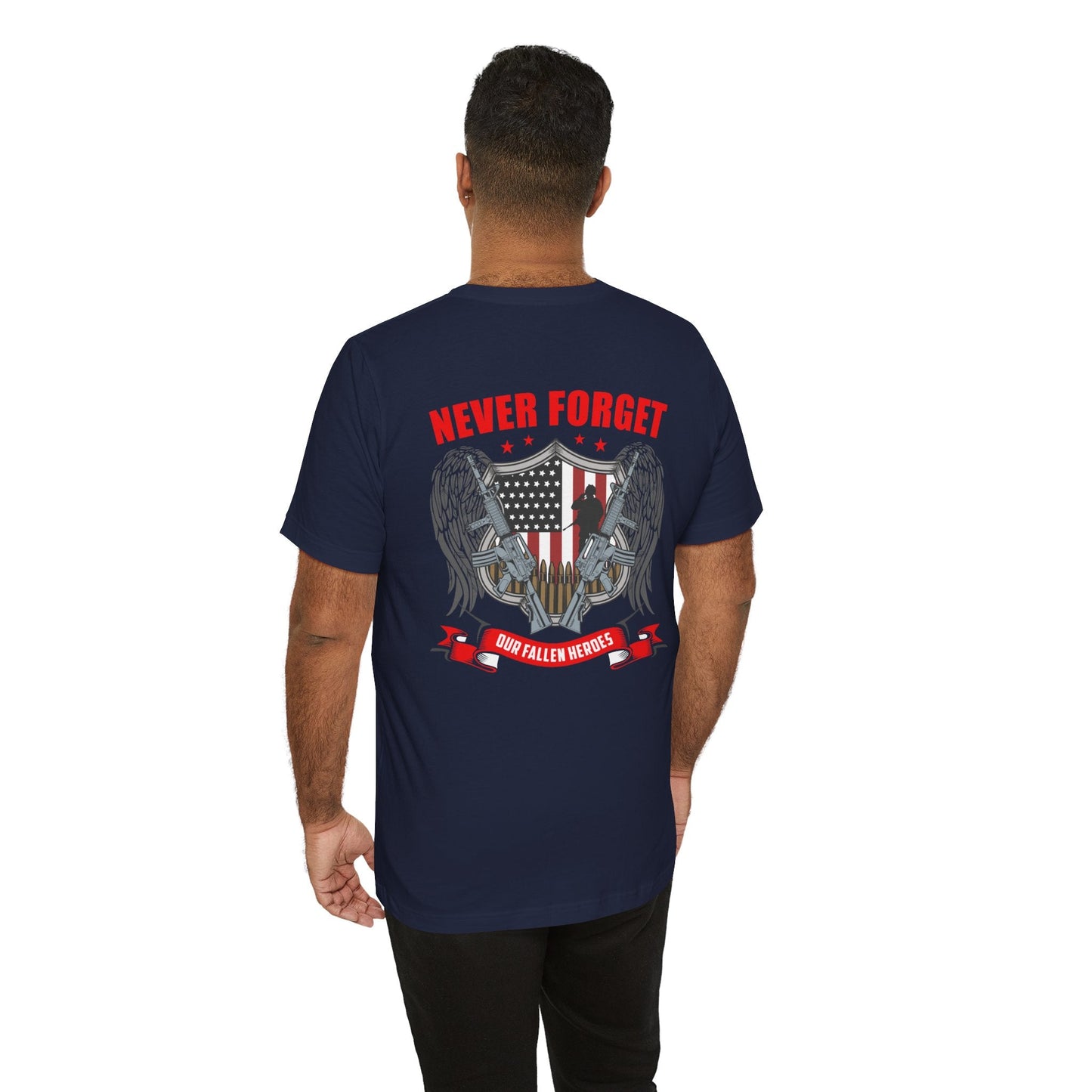 Army Veteran Patriotic Graphic Design Unisex Cotton T-Shirt v39