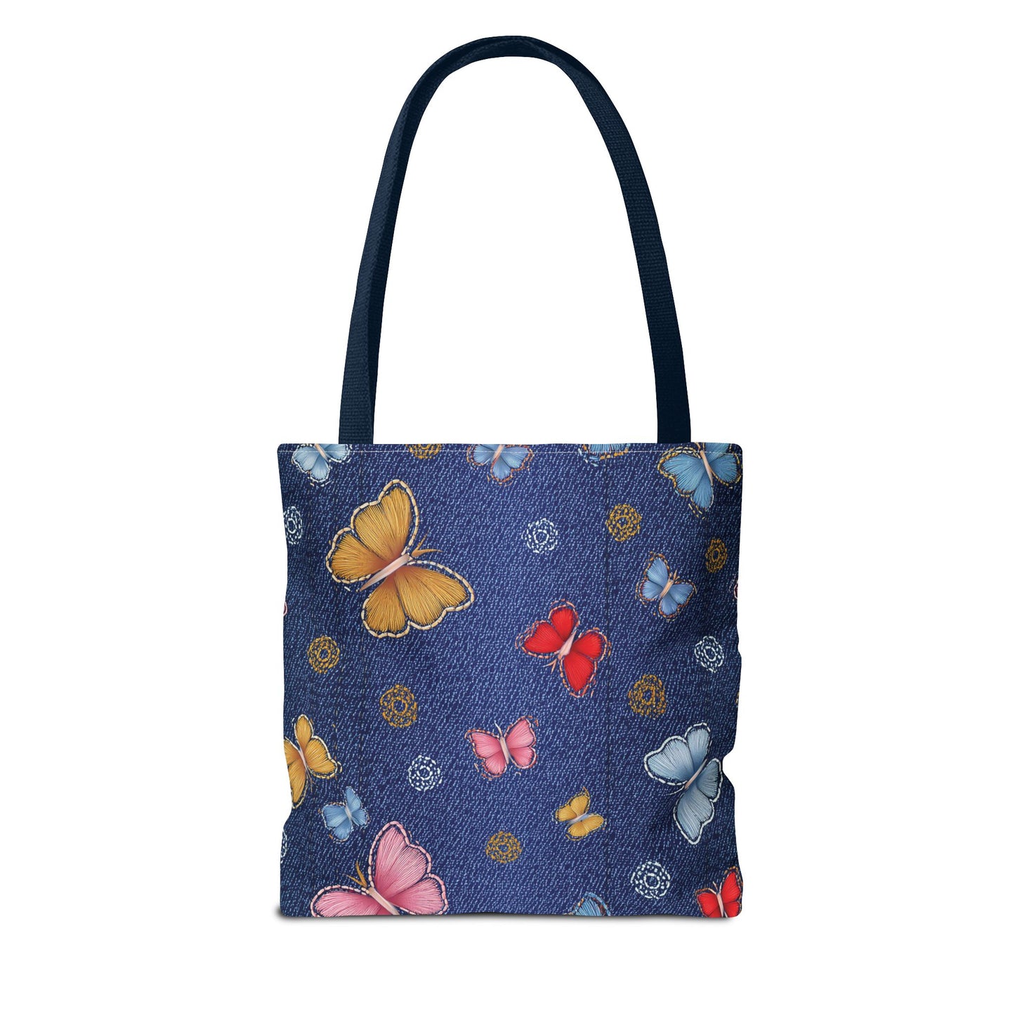 Denim Fabric Imitation Print Unisex Canvas Bag Poly Spun 3 Sizes Tote Bag 169