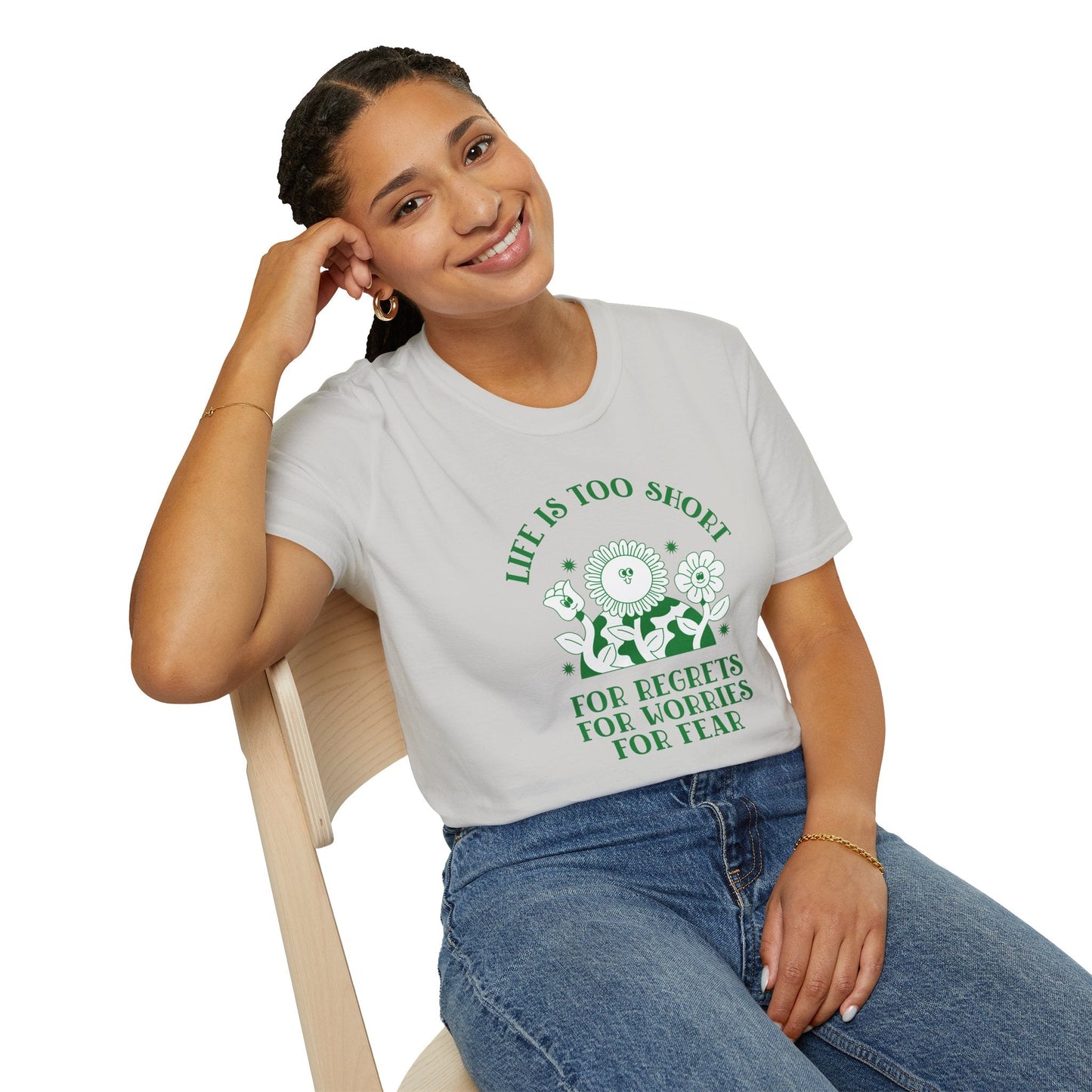 Positive Slogan T Shirts With Positive Words Tee Shirt Good Quotes Unisex Gildan Softstyle 64000 100 Percent Cotton