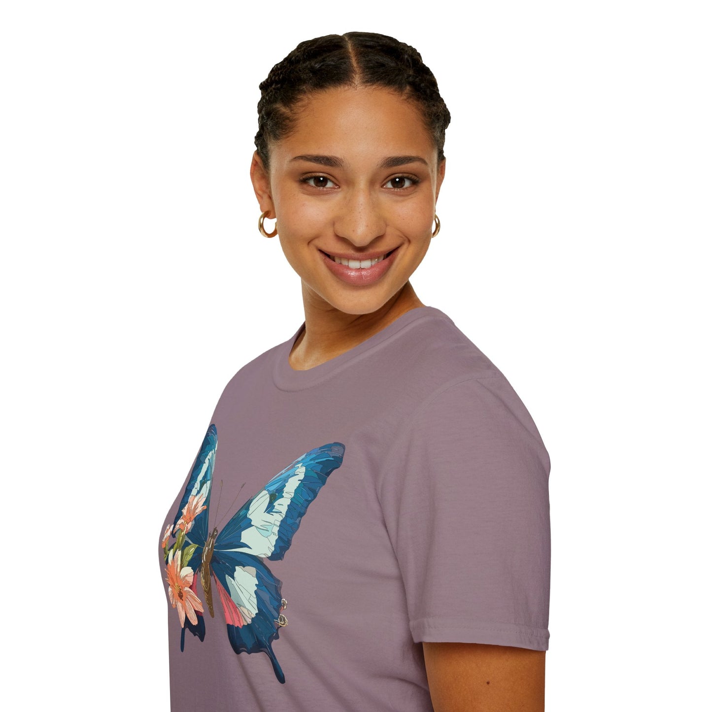 Butterfly Themed Unisex T Shirt Monarch Design Softstyle 64000 100 Cotton Tee For Everyday Comfort