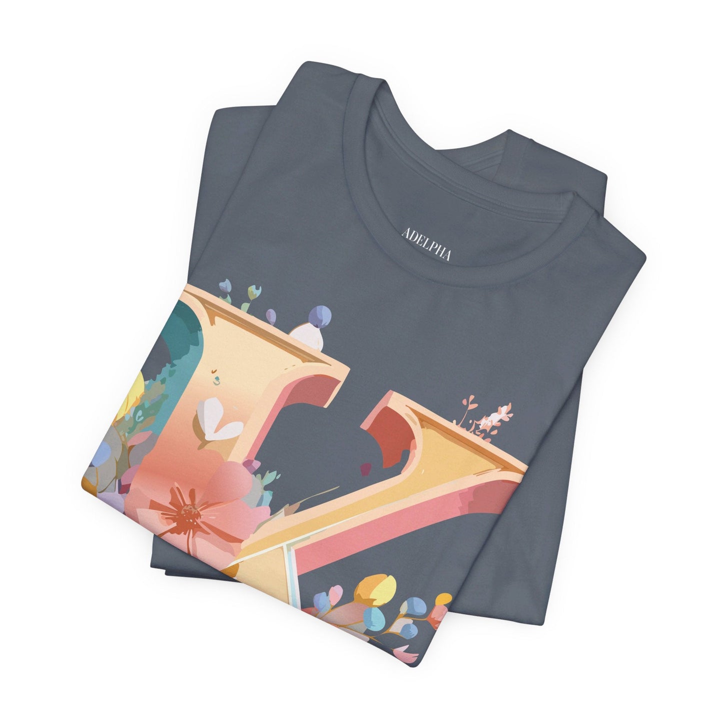Unisex Letter K Graphic Tee By Adelpha Vintage Inspired Artwork Short Sleeve Shirt