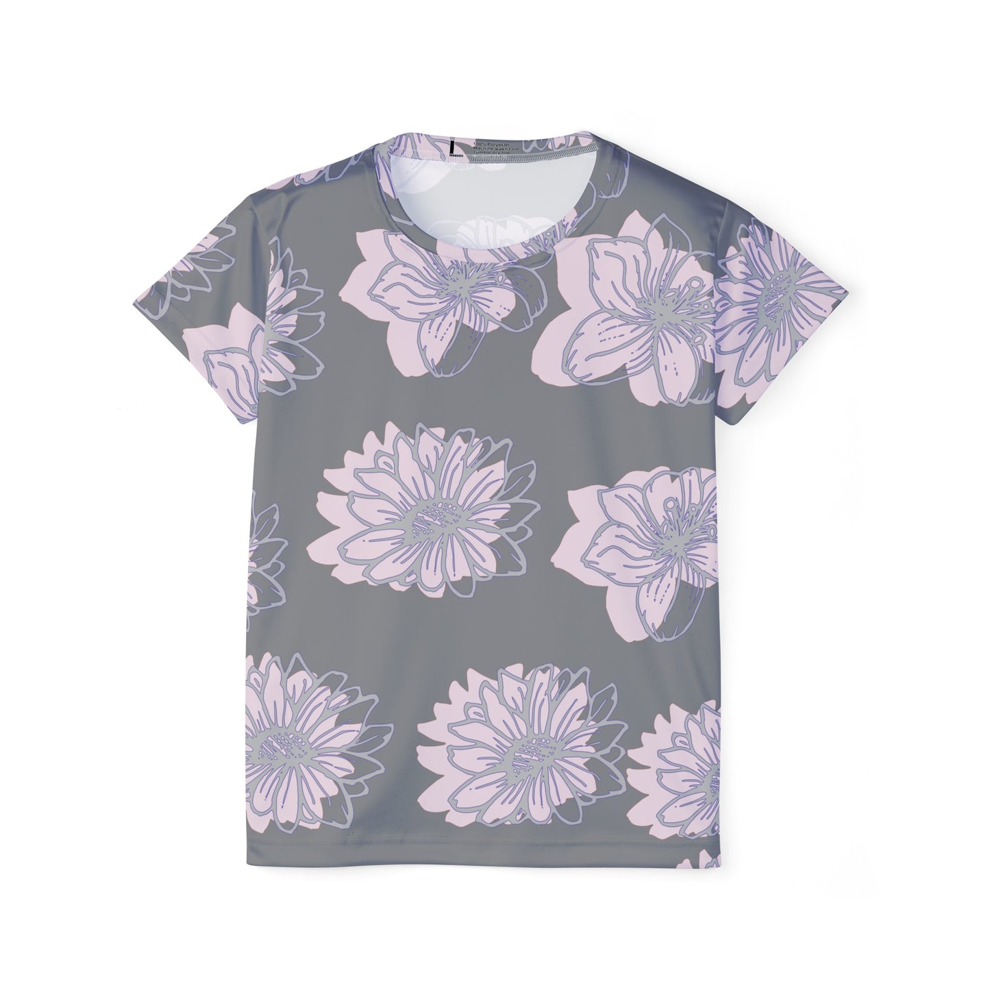 Poly Jersey Tee Shirt with floral prints