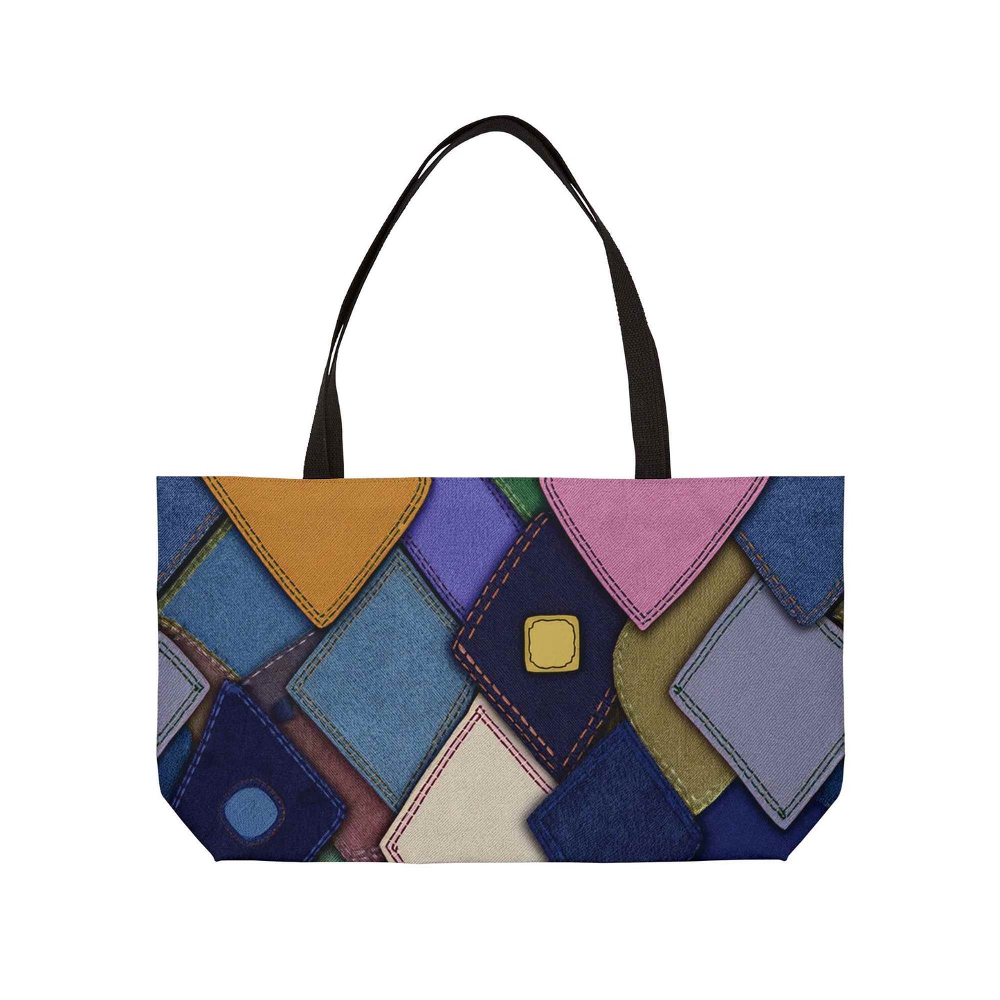 Denim Color Imitation Print Unisex  Yoga Bag  Spun Polyester 24x13 Canvas Gym Bag 27-2