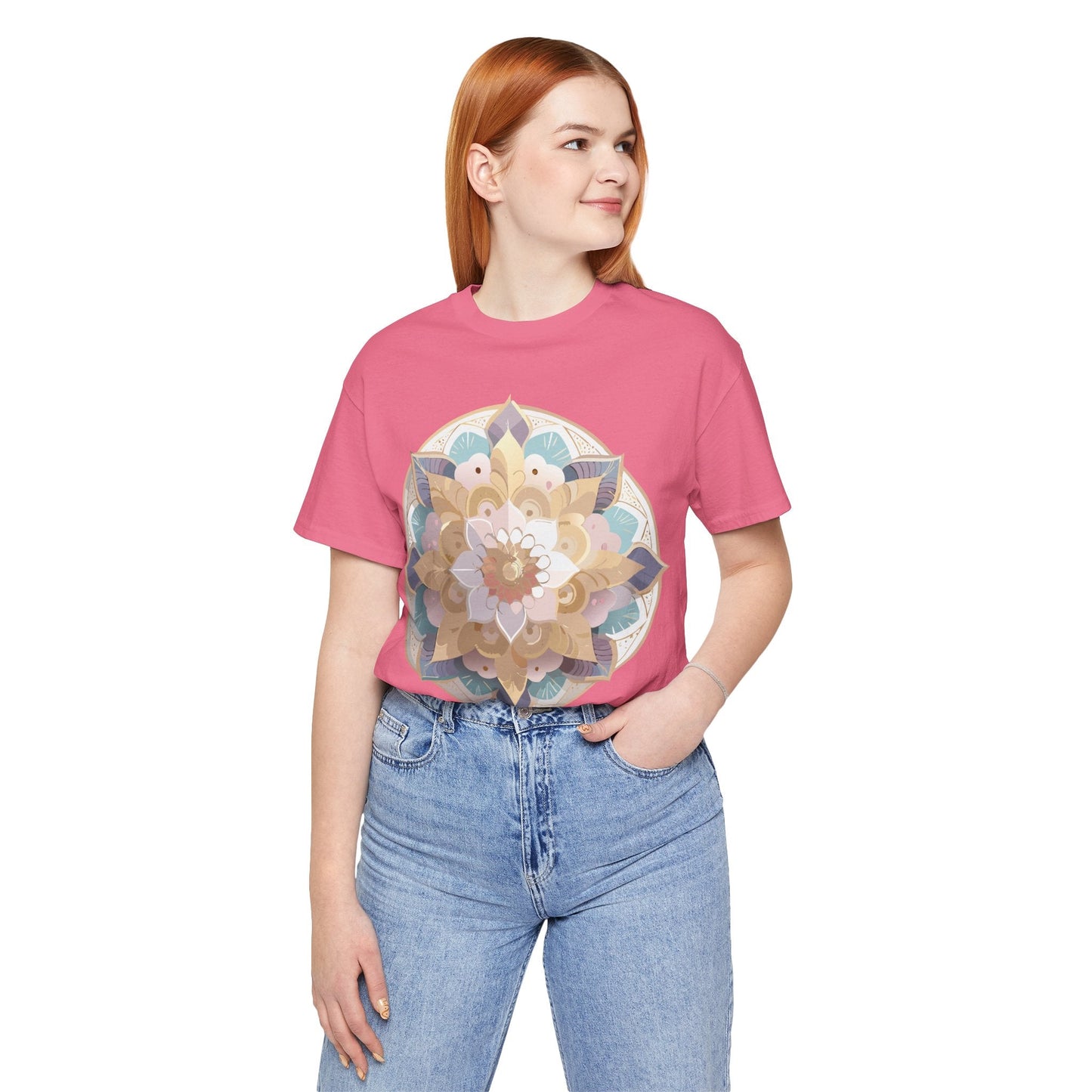 Mandala Graphic Tee Unisex Jersey Short Sleeve Adelpha Art Design Vintage Inspired Artwork