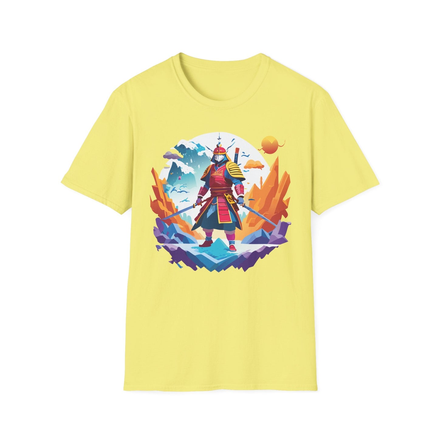 Samurai Shirt Unisex Short Sleeve T Shirt Gildan Softstyle 64000 100 Percent Ring Spun Cotton Tee
