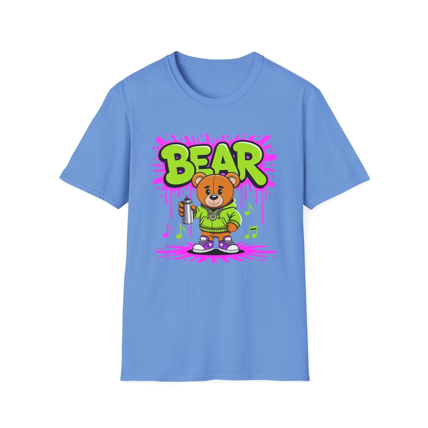 Unisex Cartoon T Shirt With Funny Animals Print Gildan Softstyle 64000 Tee Comfortable Everyday Wear