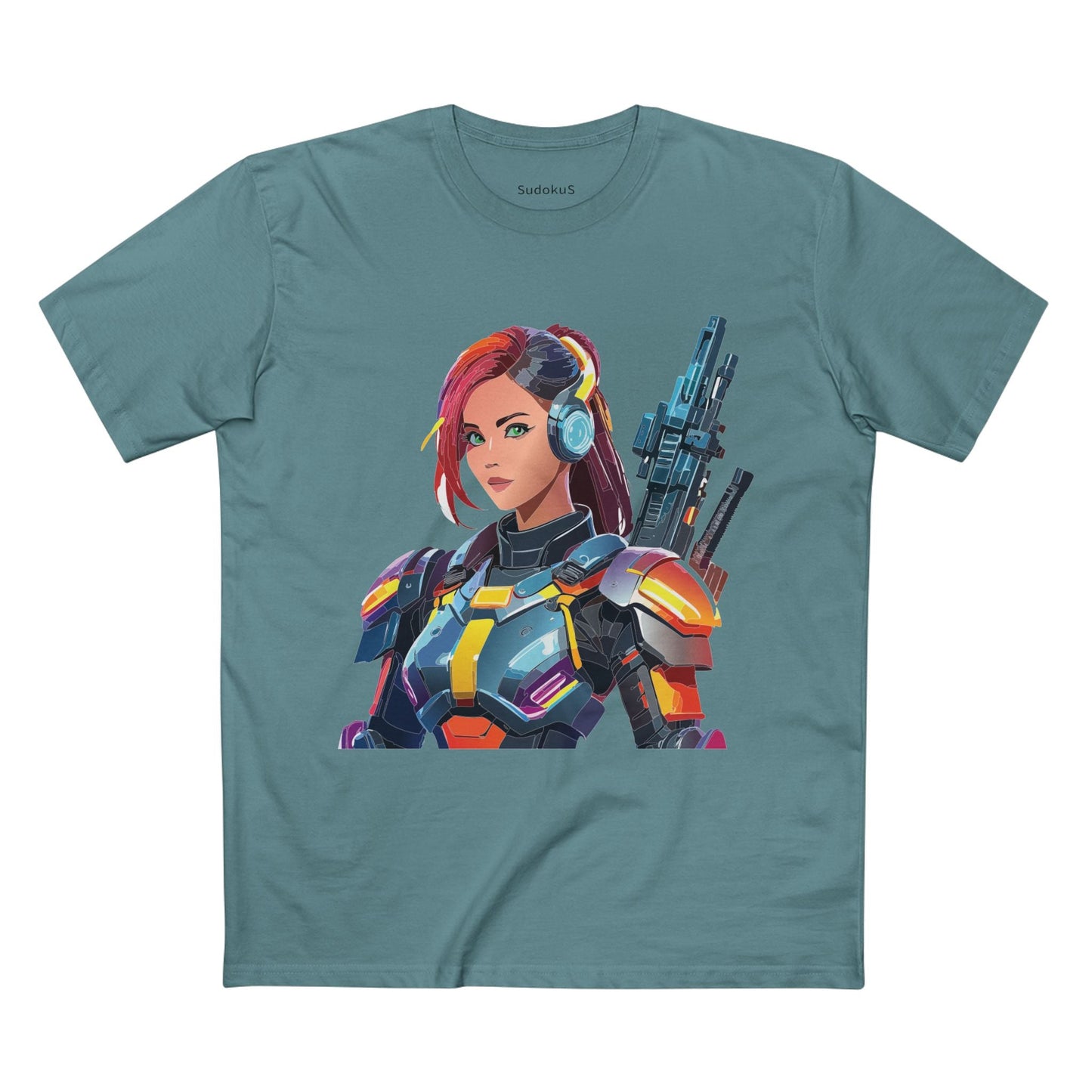 Army-woman Graphic Unisex 100 Cotton Staple Tee 6