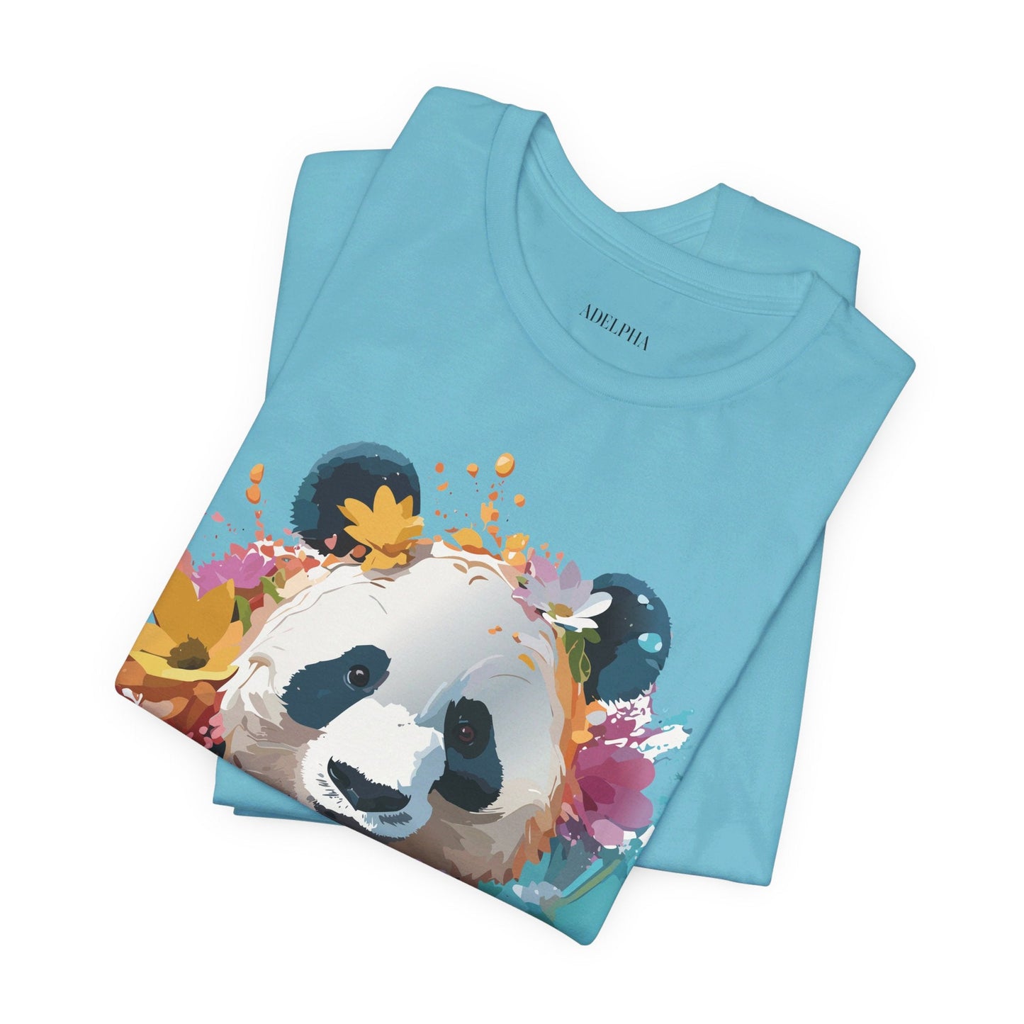 Panda Graphic Tee Unisex Jersey Short Sleeve Art Design Shirt By Adelpha Premium Casual Wear
