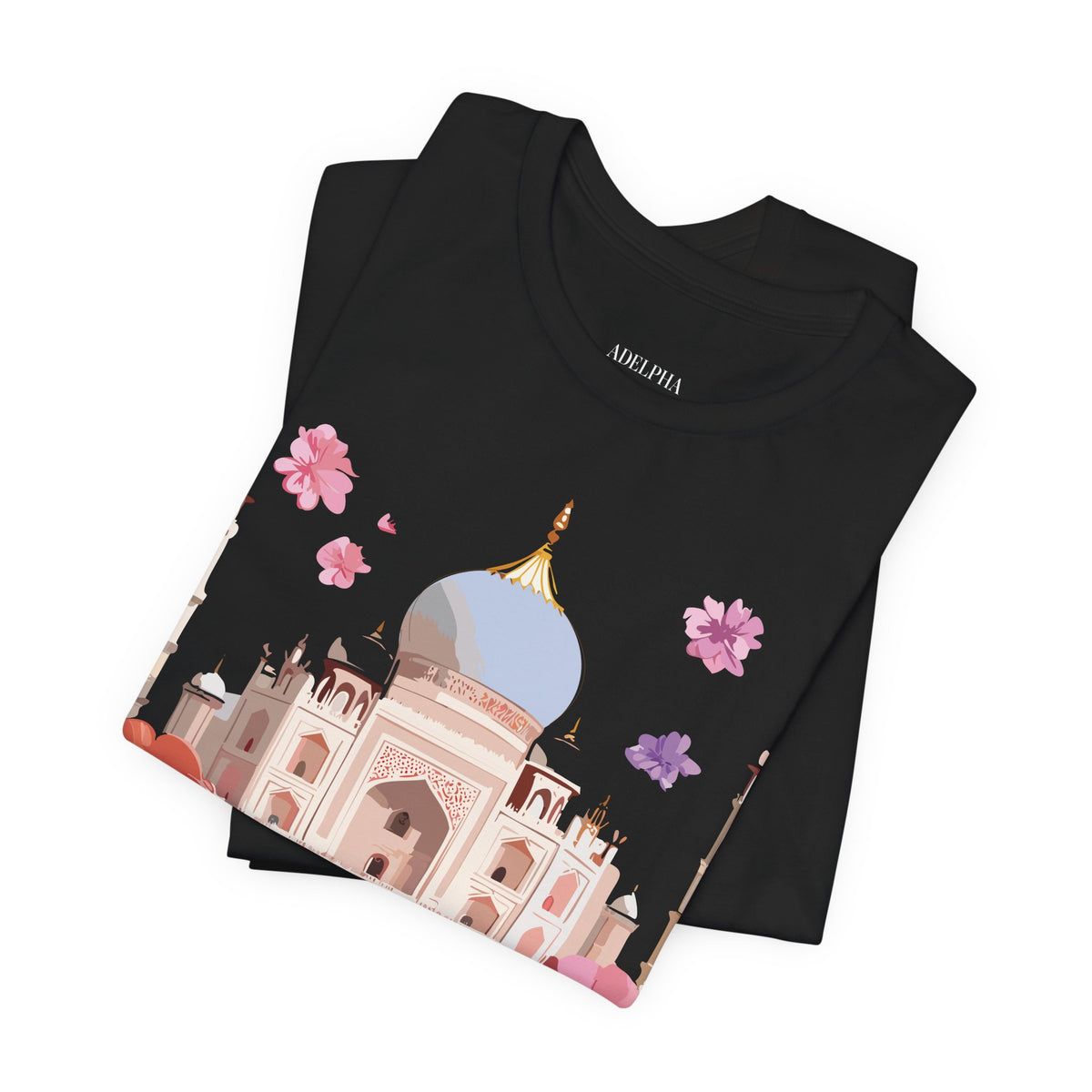 Unisex Cotton Bella+Canvas Tee with Taj Mahal