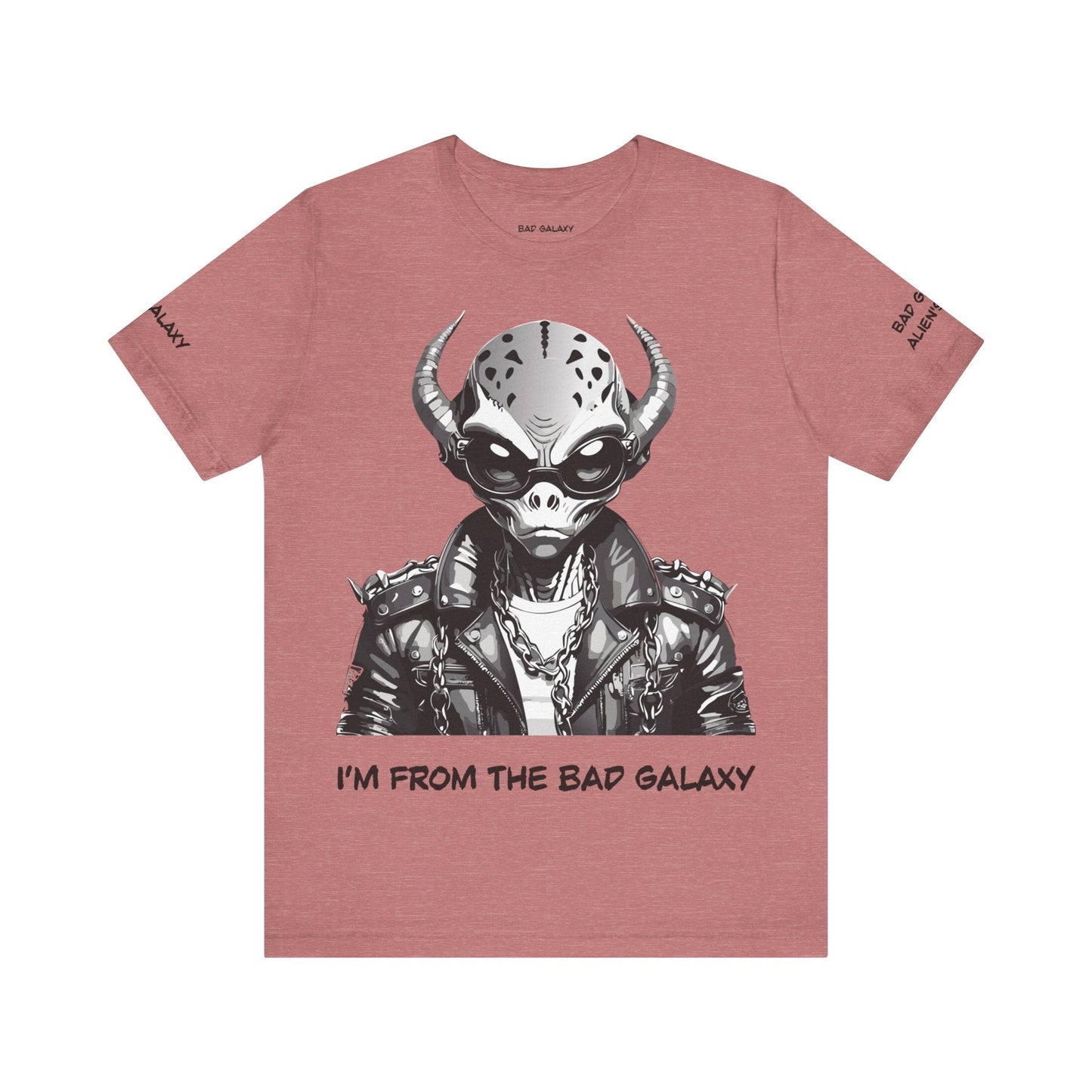 Alien Graphic Tee Shirt From Bad Galaxy Made To Order In USA 100 Percent Cotton Eco Friendly Inks