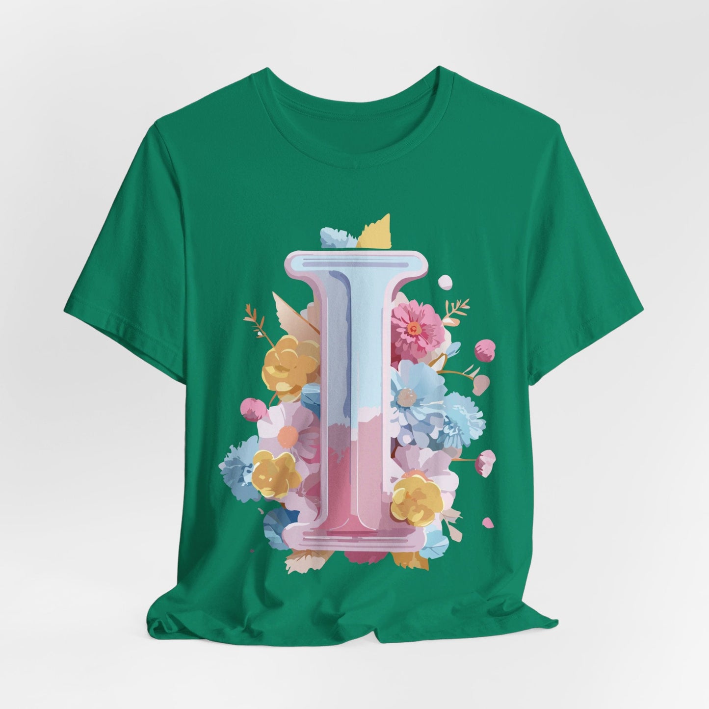Letter I Shirt Unisex Graphic Tee Vintage Inspired Adelpha Art Design Short Sleeve