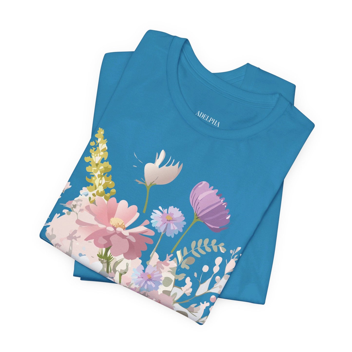Adelpha Floral Graphic T Shirt Unisex Jersey Short Sleeve Art Design Vintage Inspired Premium