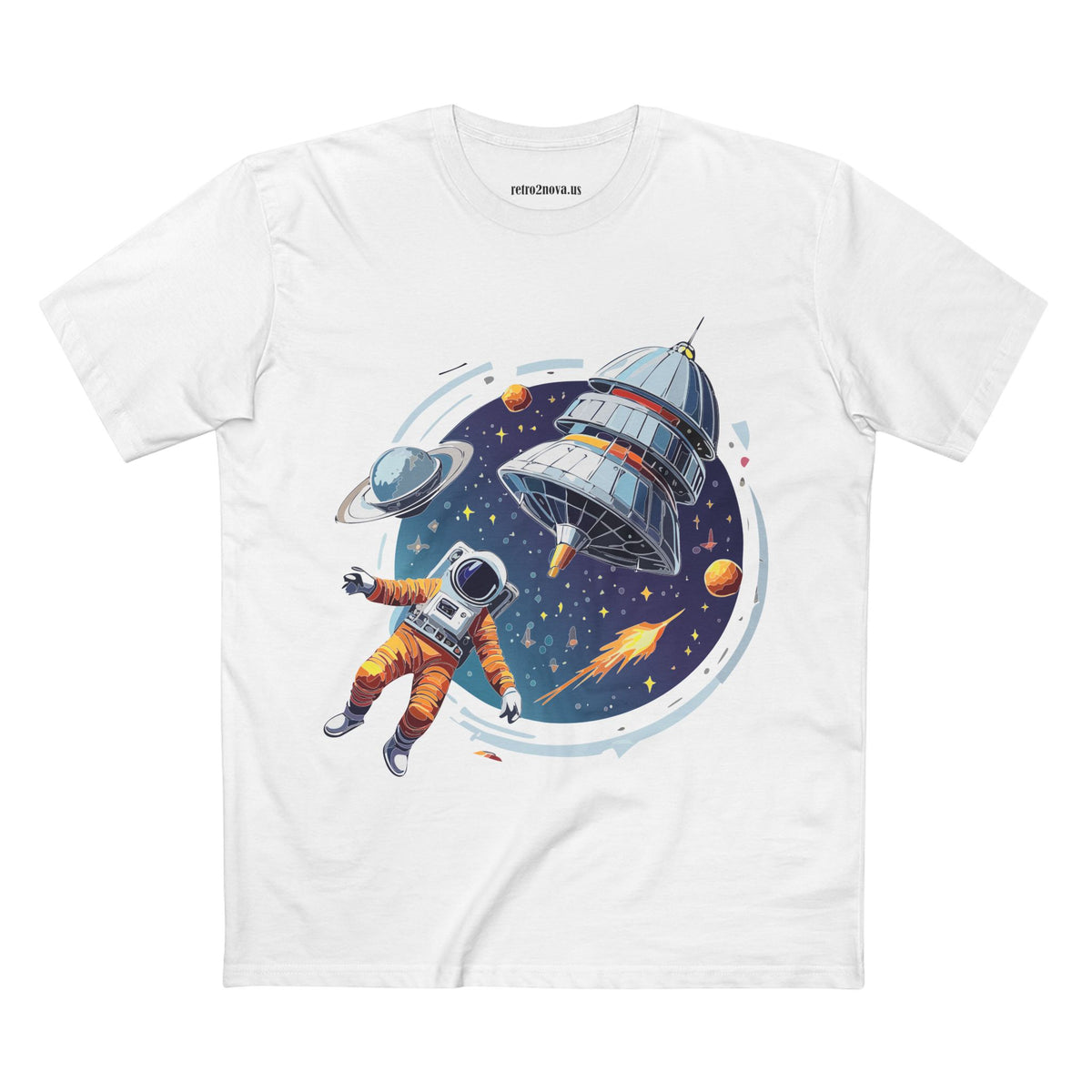Cosmos Astronaut Graphic Tee Staple Unisex 100 Cotton Tee Shirt - CS-28