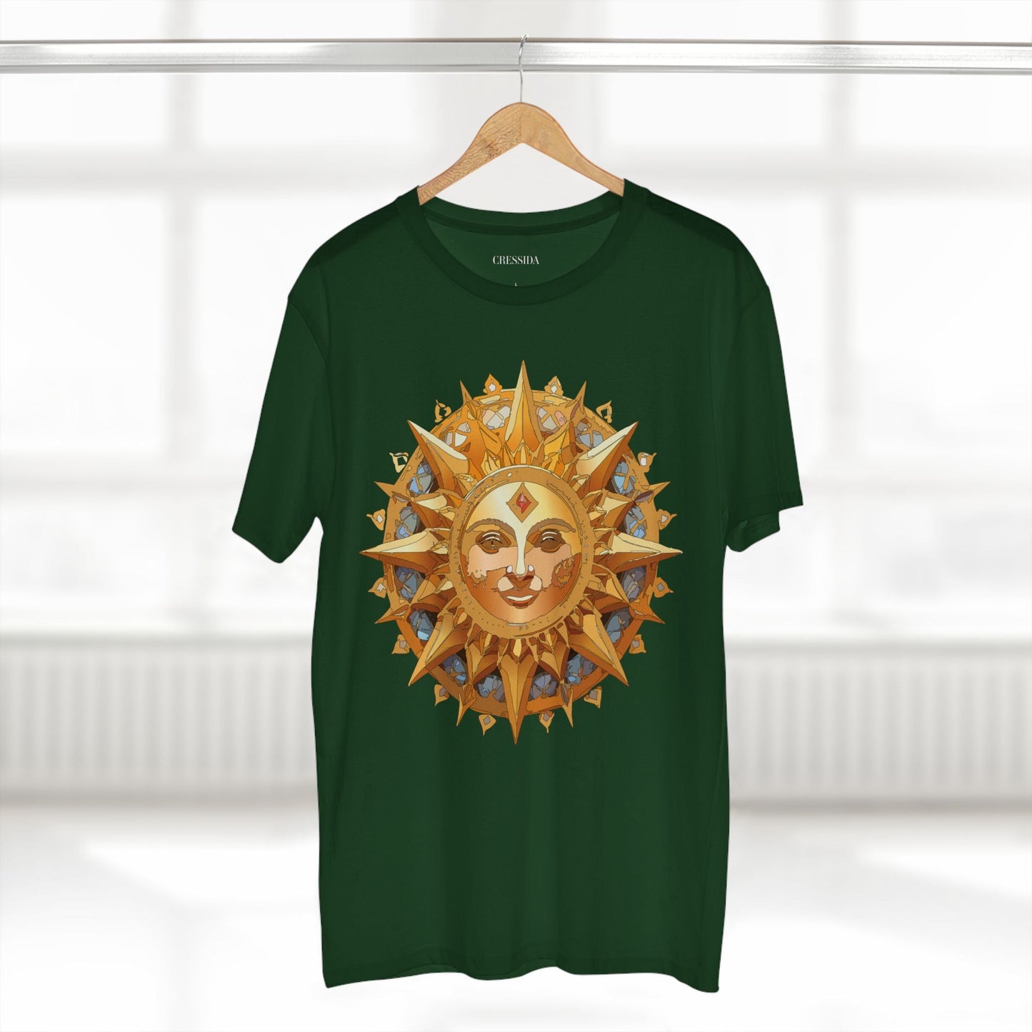 Gold Sun Graphic Unisex 100 Cotton T-Shirt with Golden Art Design 18
