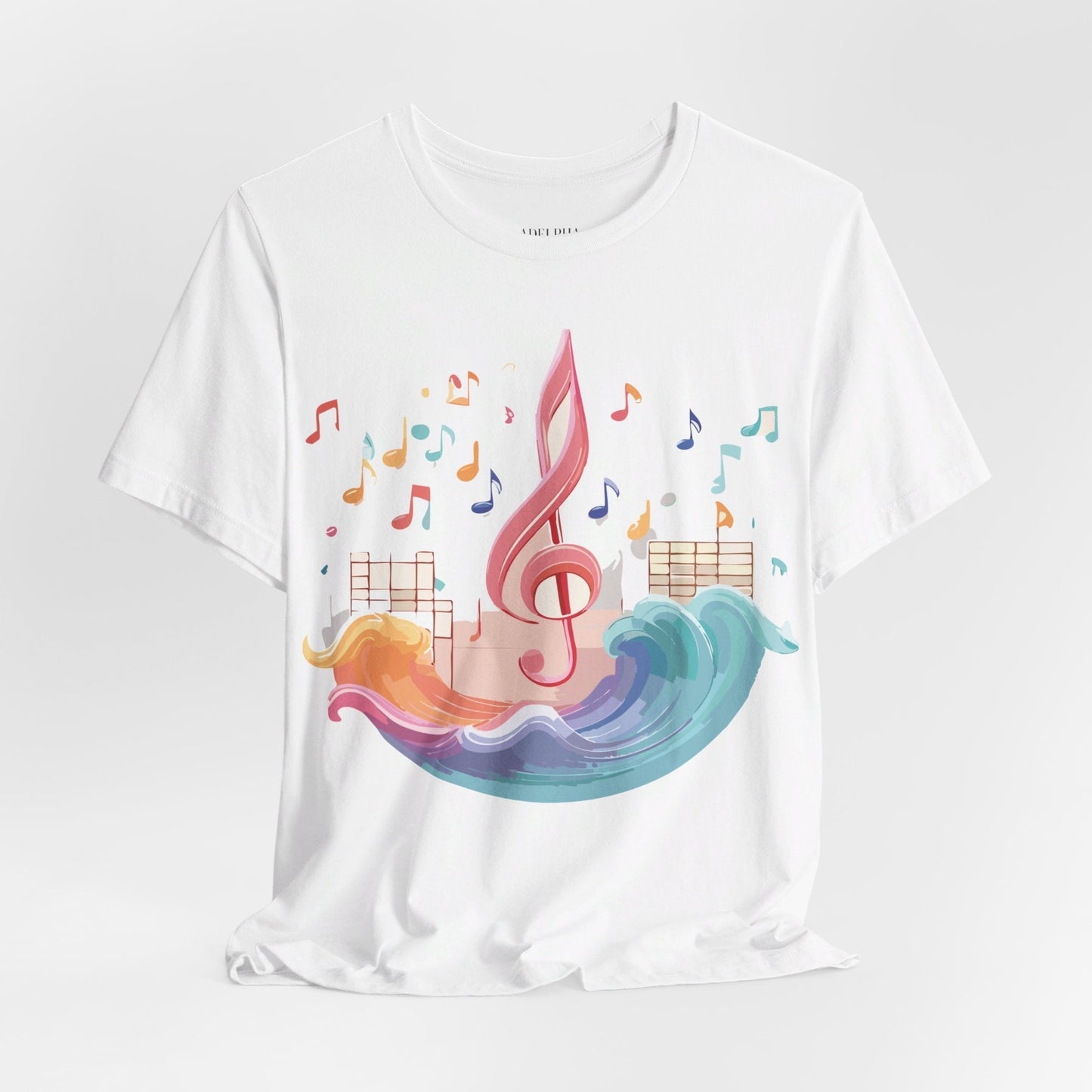 Music Graphic Unisex 100 Cotton Vintage Art with Musical Elements Tee 30