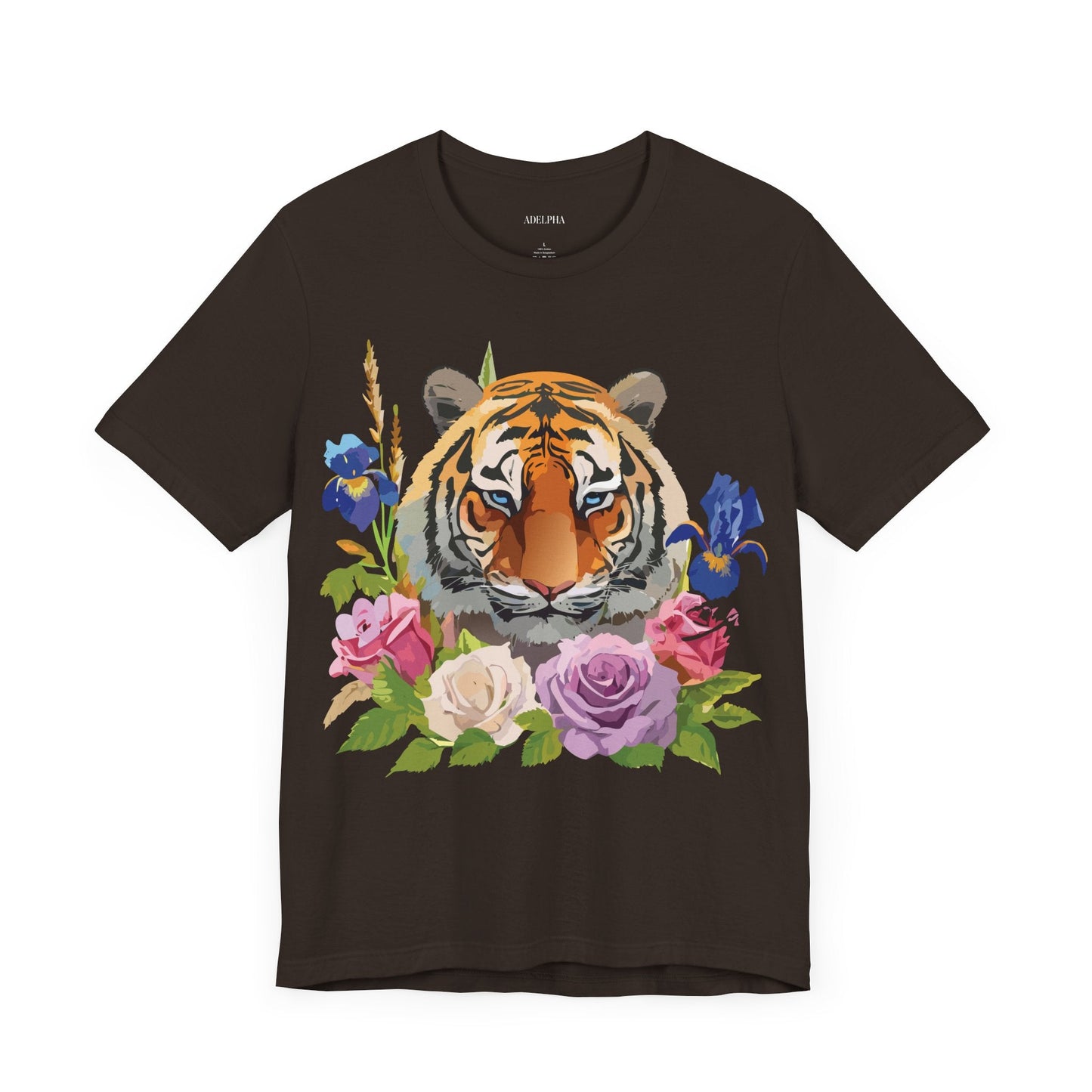 Tiger Graphic Tee Unisex Short Sleeve Tee With Vintage Inspired Artwork By Adelpha