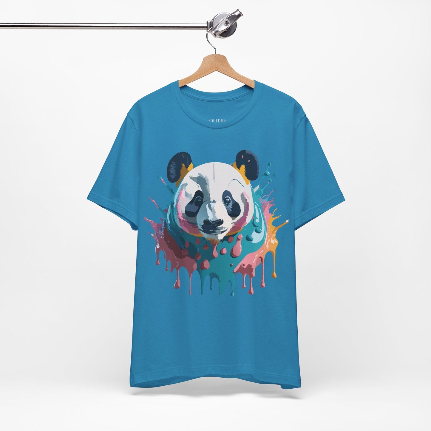 Panda Graphic Tee Unisex Short Sleeve Art Design By Adelpha Vintage Inspired Shirt