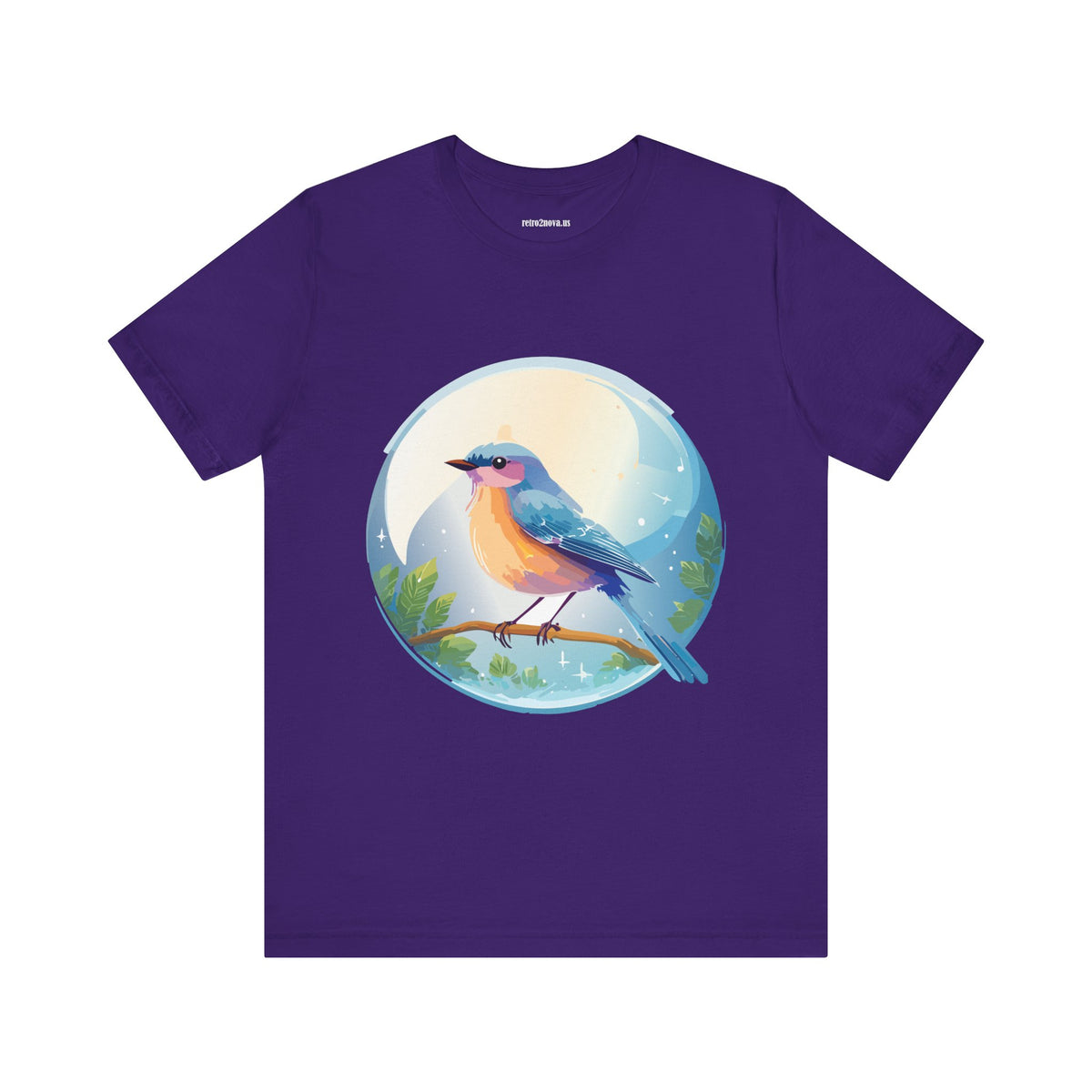 Bird Graphic Unisex Cotton Bella+Canvas Tee with Animal Design ab4