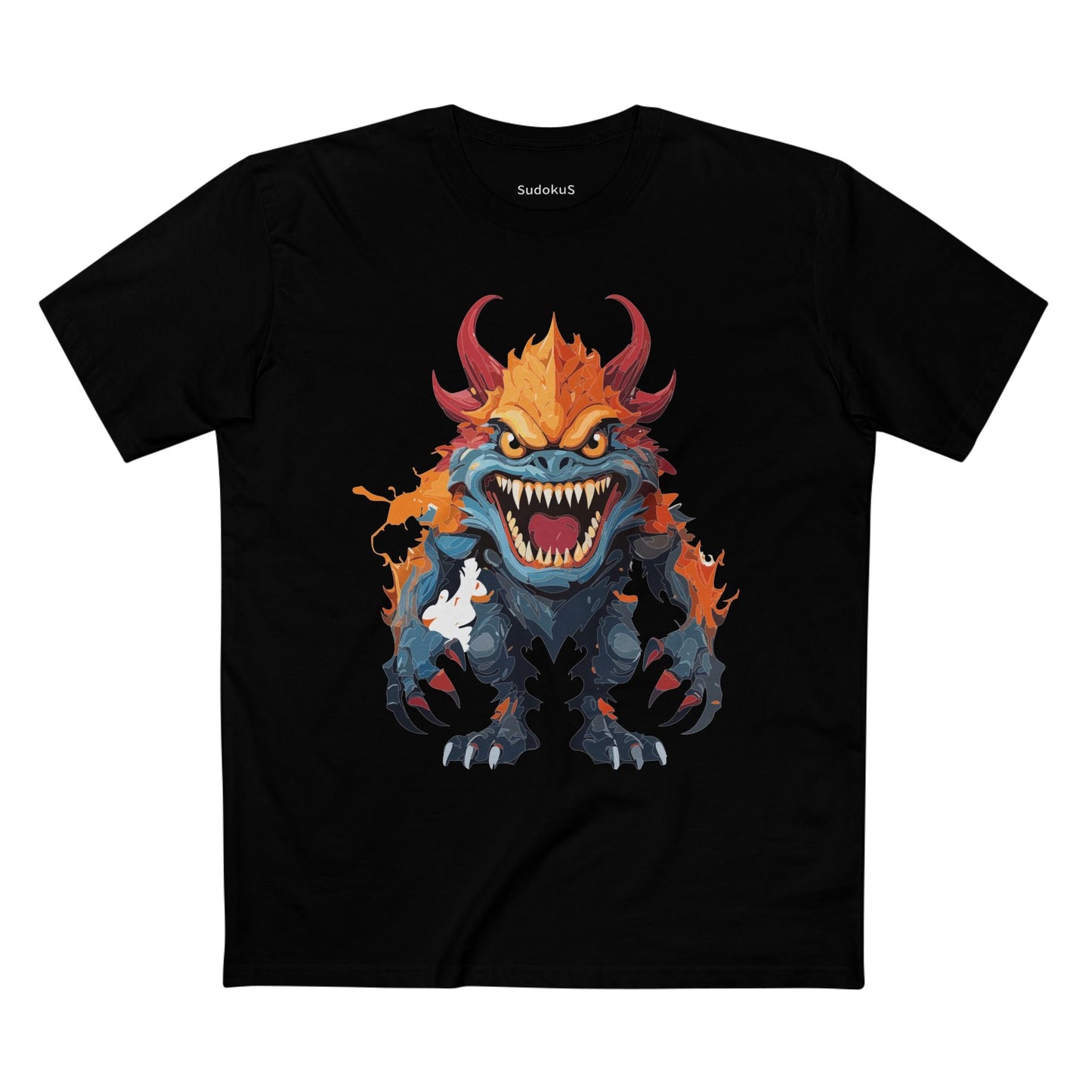 Cartoon Monsters Graphic Unisex 100 Cotton Staple Tee 33