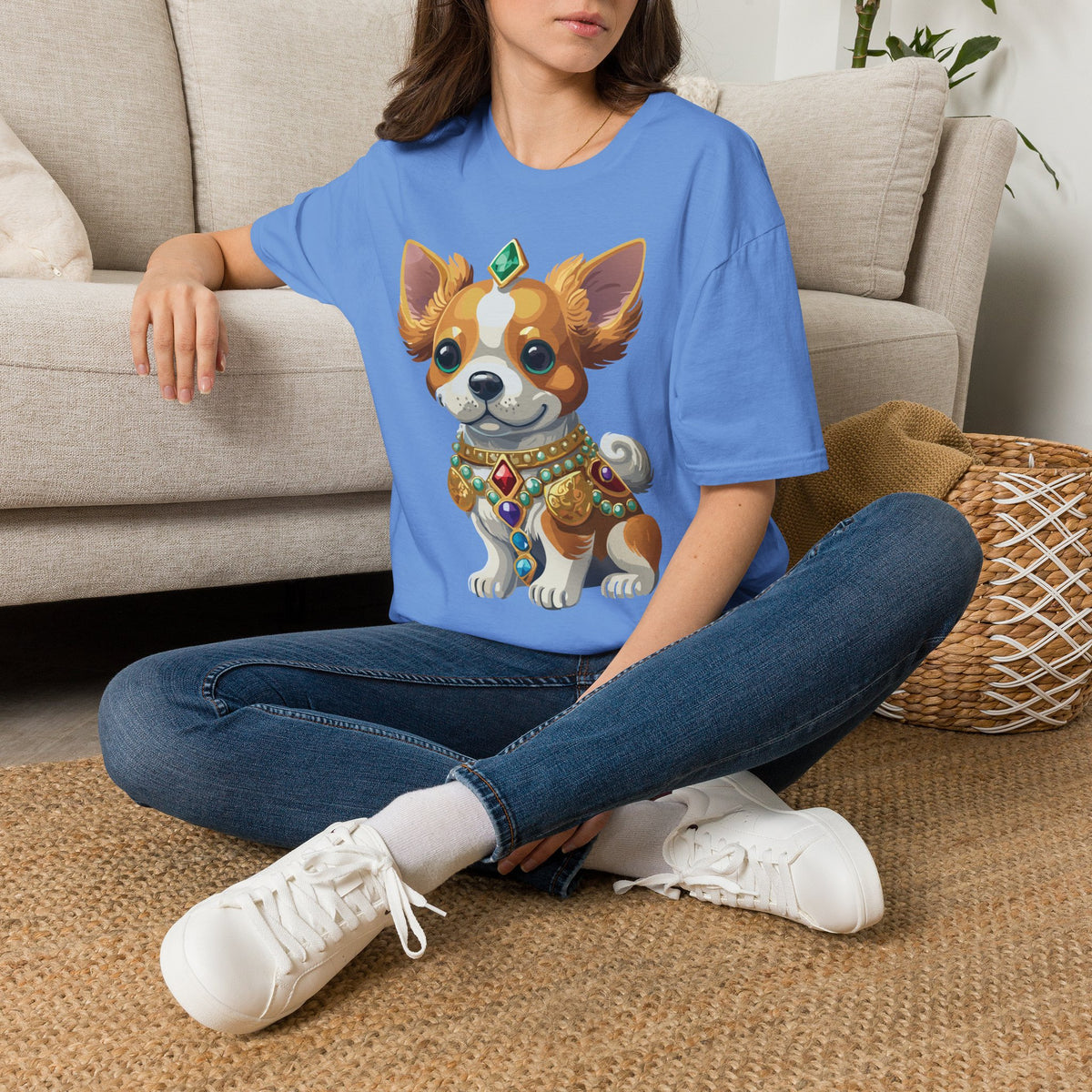 Corgi Prince T-Shirt — Cute Royal Dog Graphic Design Unisex 100 Cotton Gildan T-Shirt