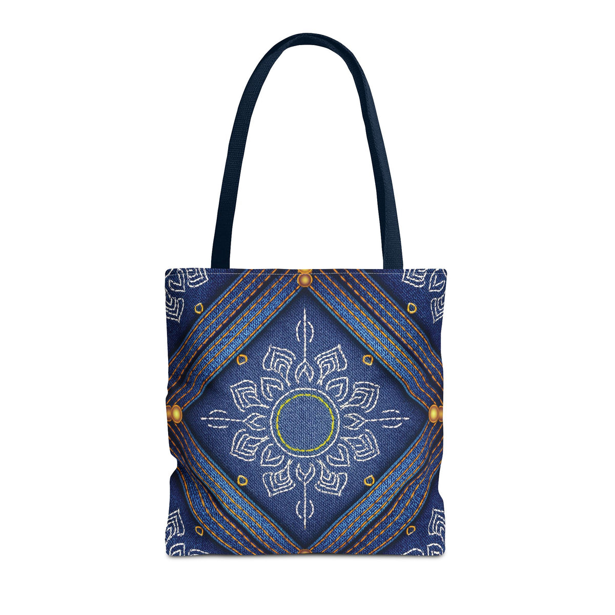 Diwali Graphic Denim Fabric Imitation Print Unisex Canvas Bag Poly Spun 3 Sizes Tote Bag 205-6