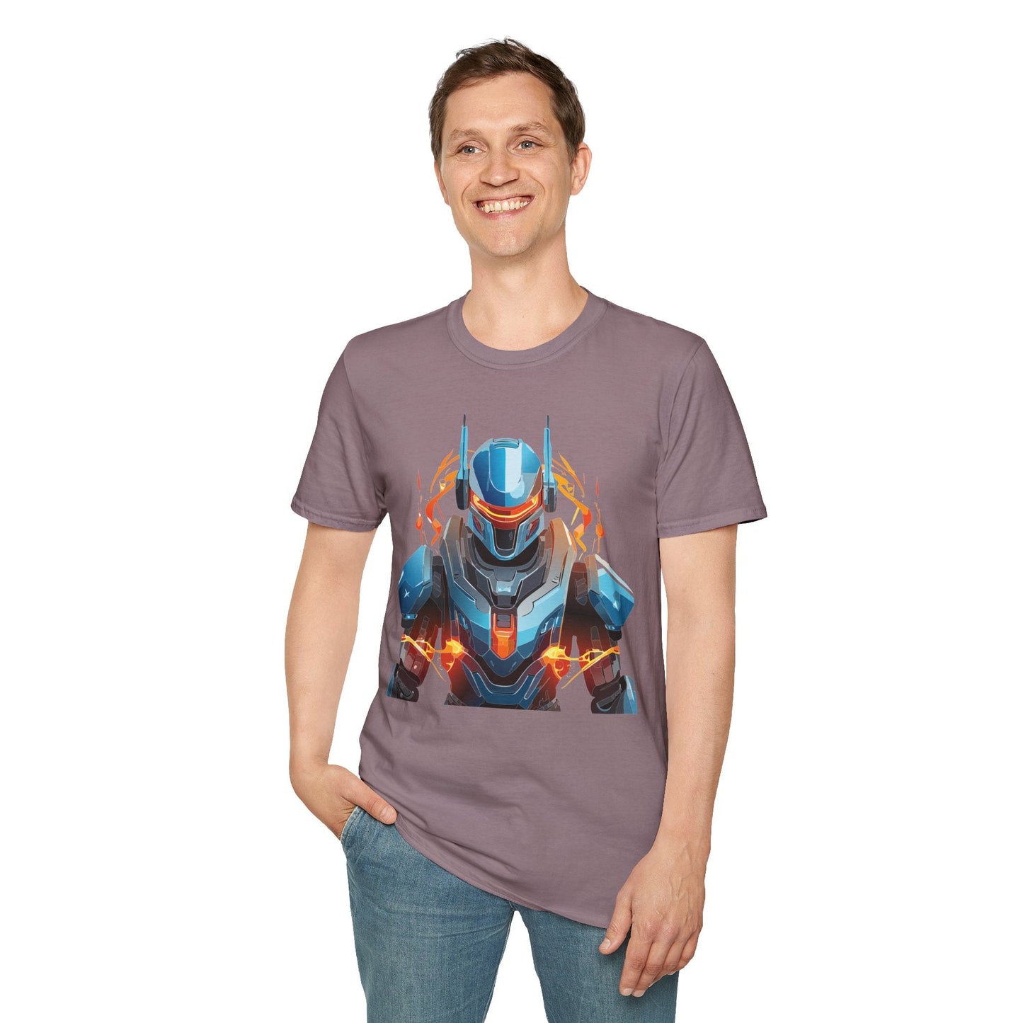 Cyborg Tee Robot Shirt Terminator Design Unisex Gildan Softstyle 64000 100 Percent Ring Spun Cotton