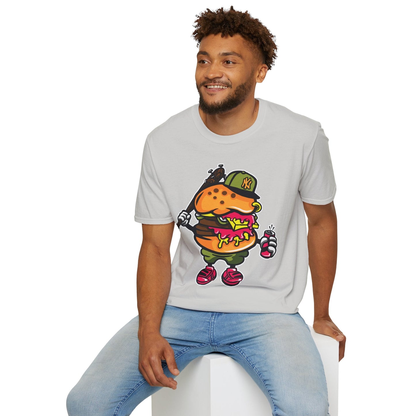 Unisex Cartoon T Shirt Funny Animation Tee Gildan Softstyle 64000 100 Percent Cotton